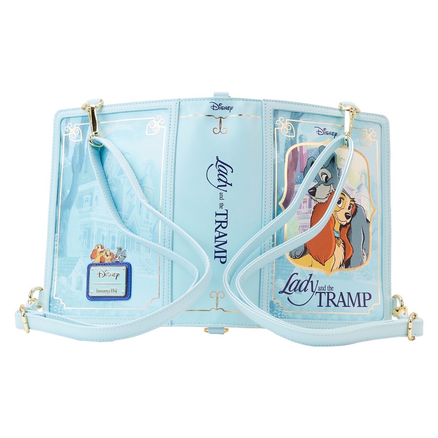 Loungefly x Disney Lady and the Tramp Book Convertible Crossbody Bag - GeekCore