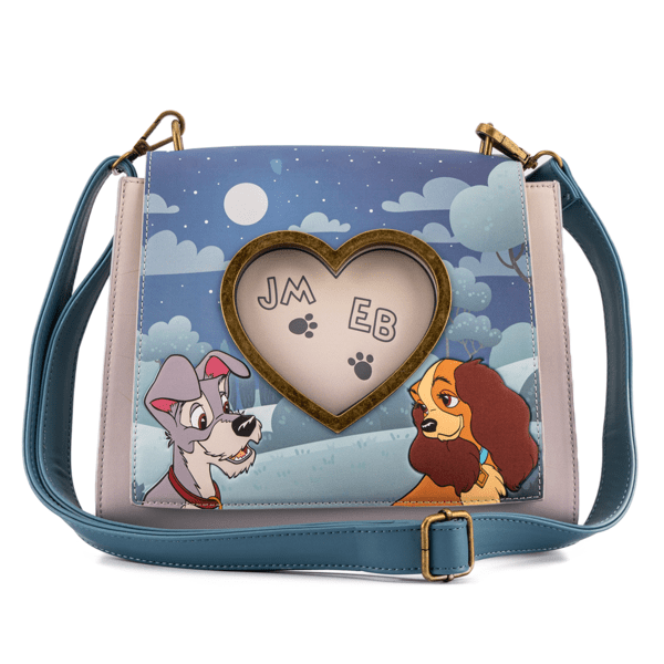 Loungefly x Disney Lady and the Tramp Wet Cement Crossbody Bag