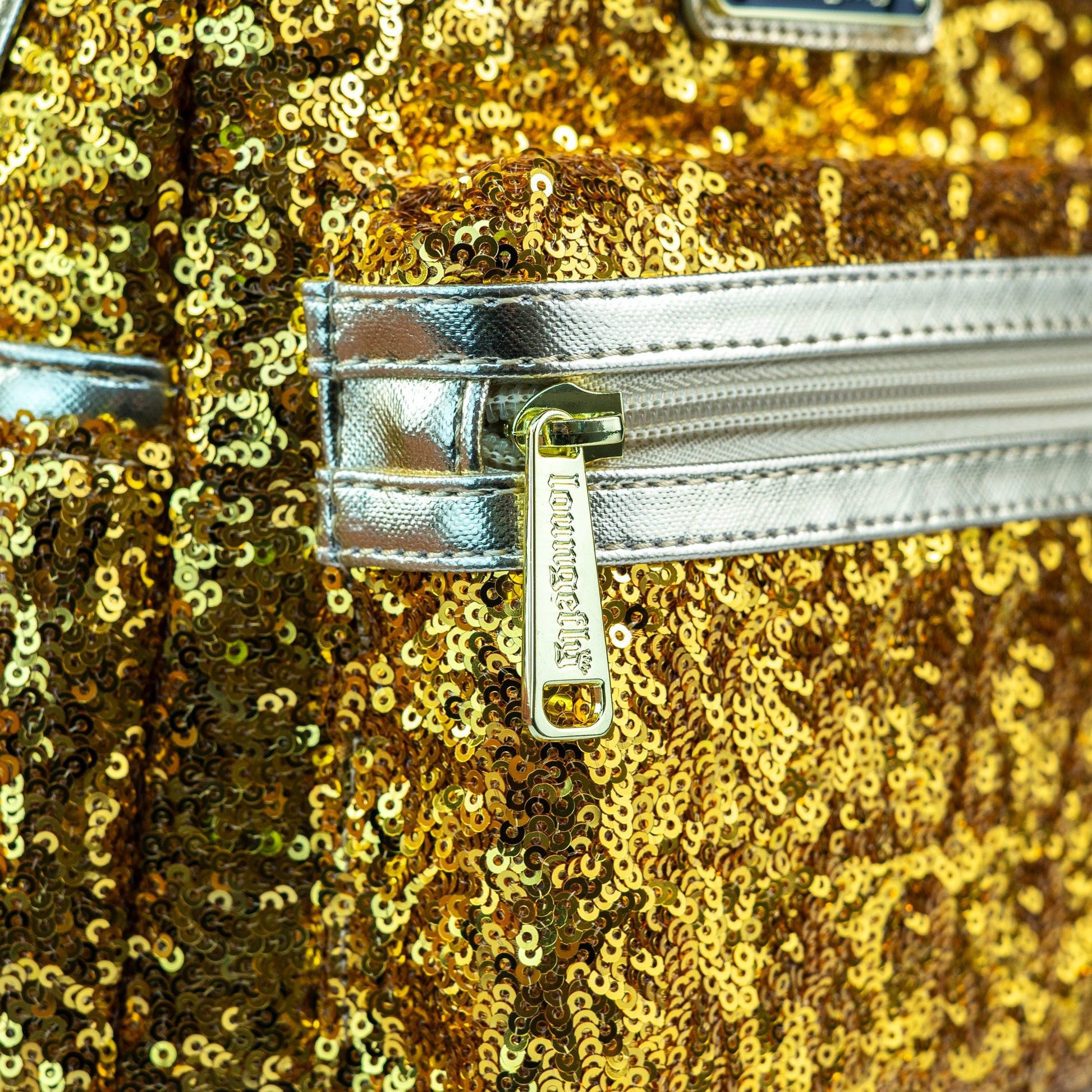 gold sequin mini backpack Loungefly x Disney LASR Minnie Yellow Gold Sequin Mini Backpack – GeekCore