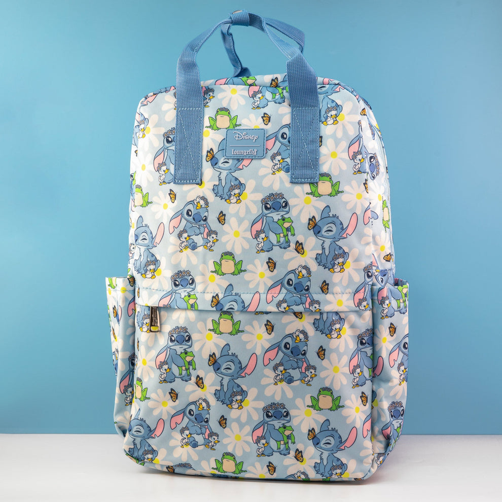 Loungefly x Disney Lilo and Stitch Springtime AOP Nylon Full Sized Bac ...