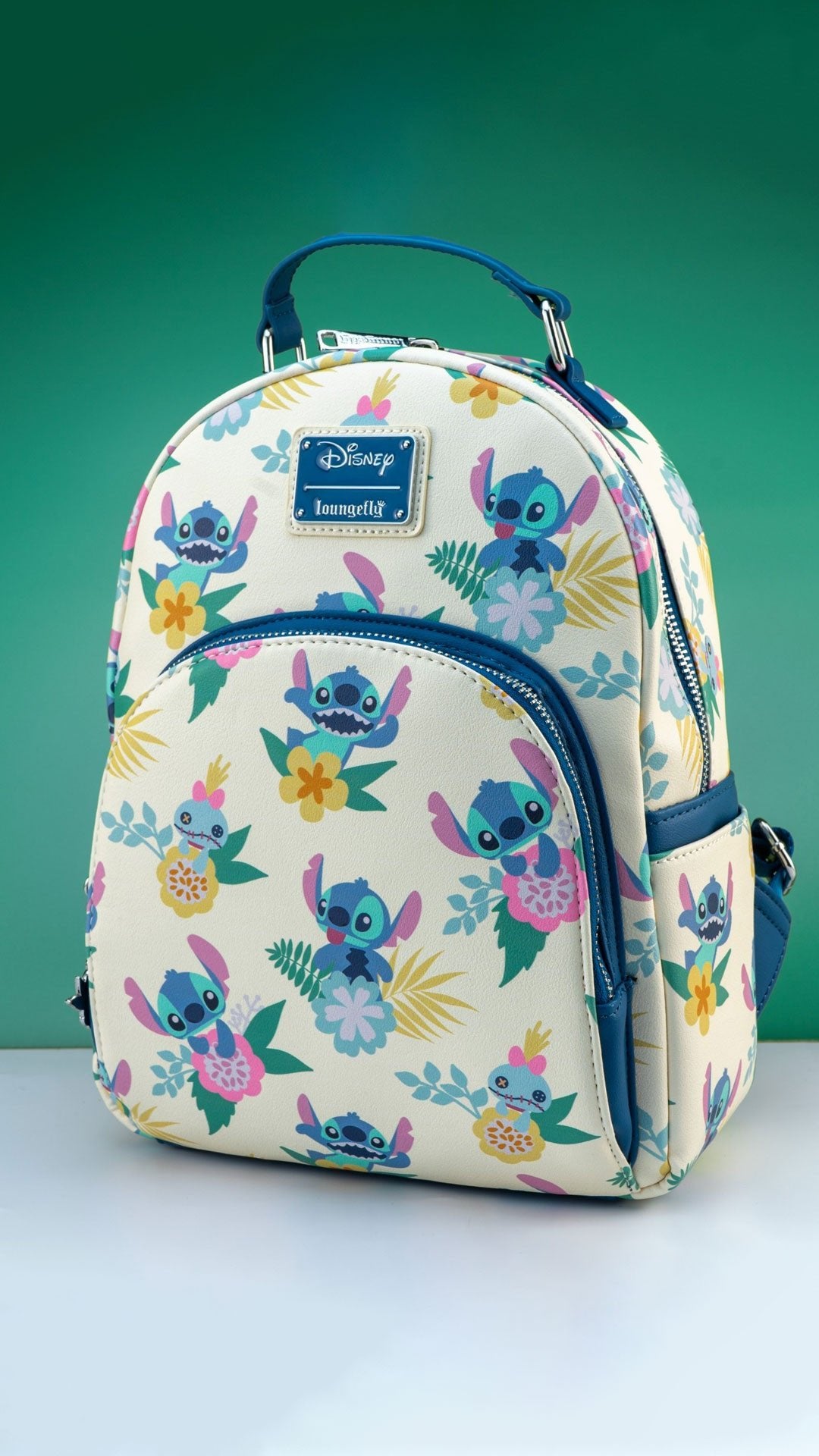 Loungefly x Disney Lilo and Stitch - Stitch Floral Print Mini Backpack ...