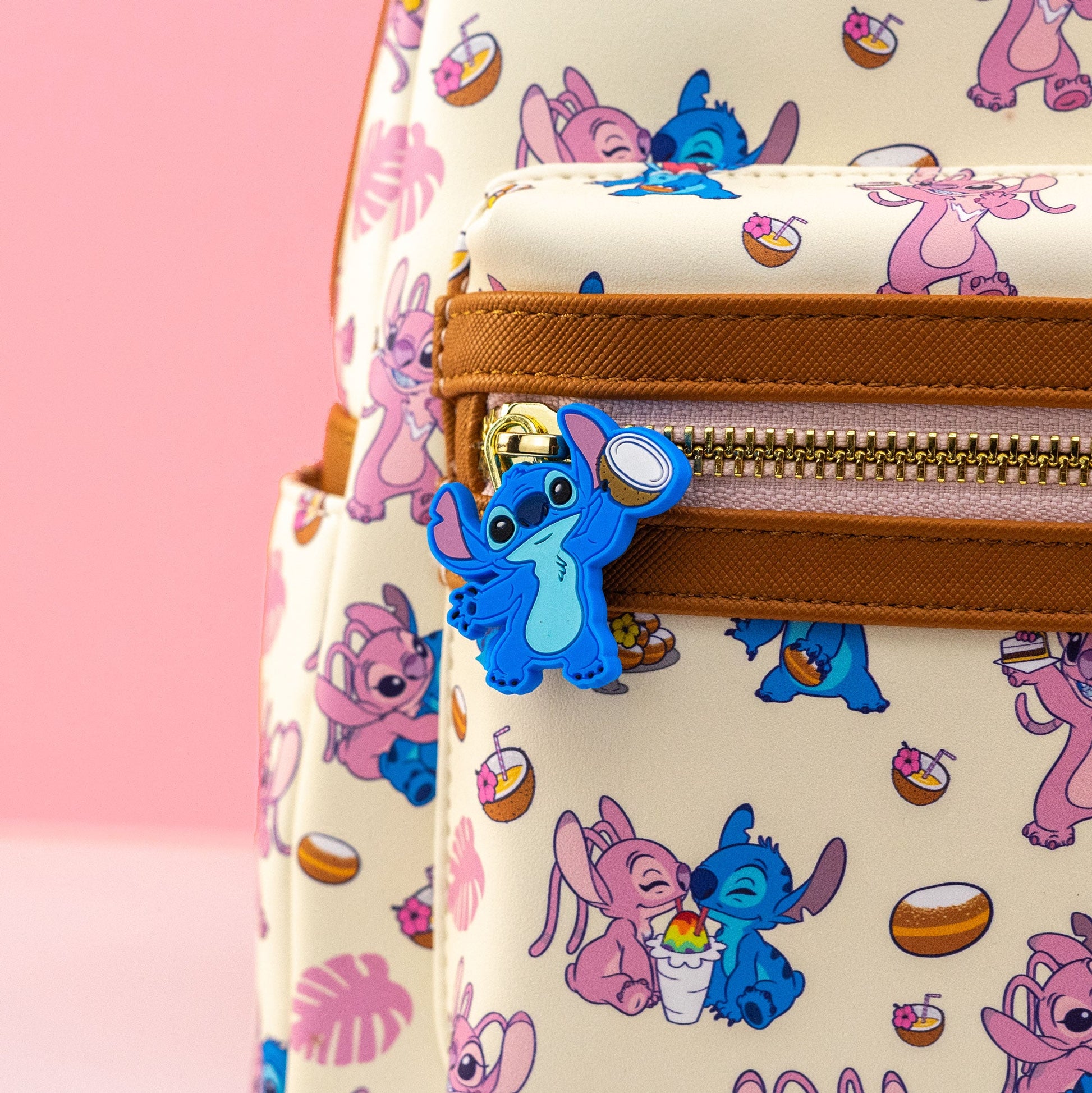 Loungefly x Disney Lilo & Stitch Angel and Stitch Sweet Treats Print Mini Backpack - GeekCore