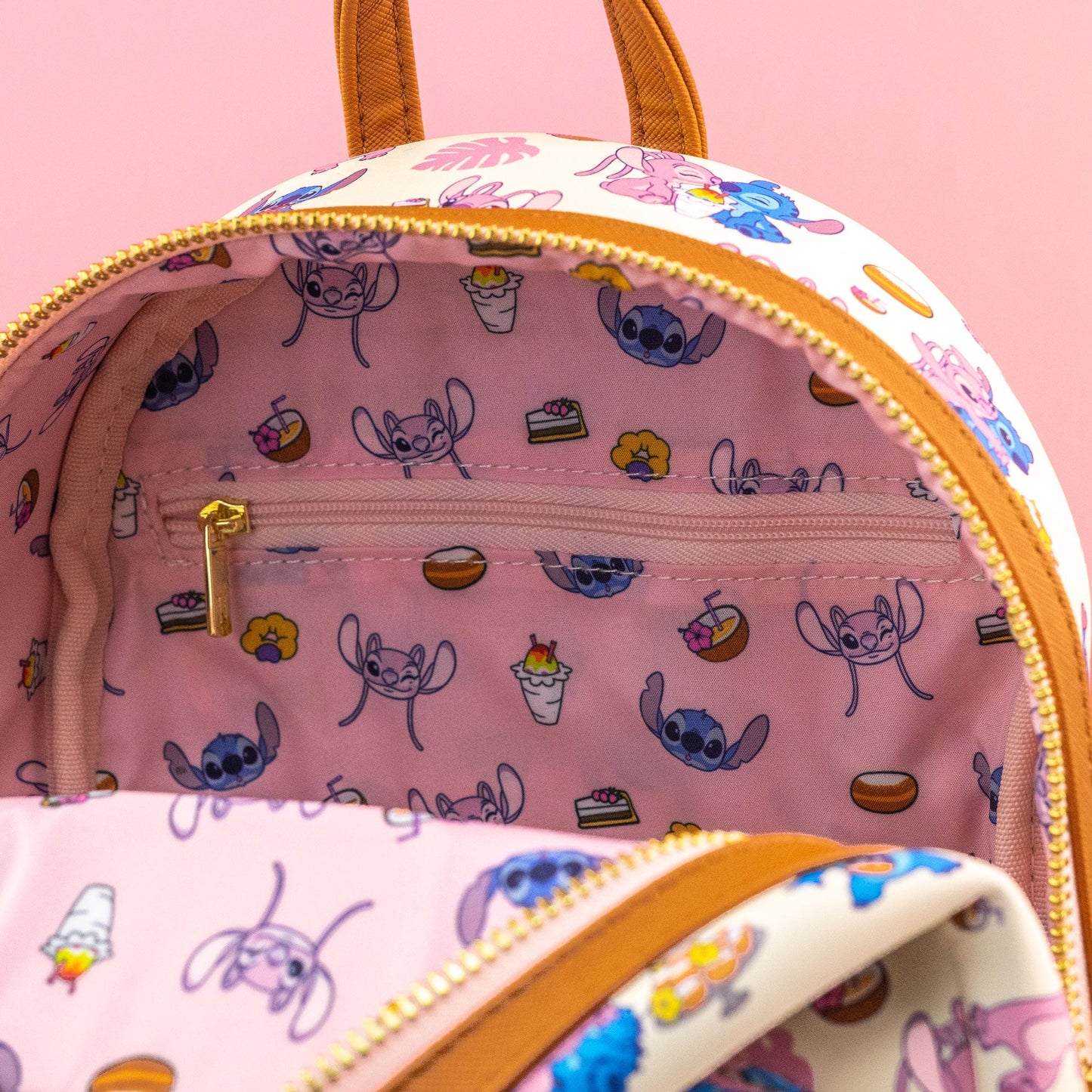 Loungefly x Disney Lilo & Stitch Angel and Stitch Sweet Treats Print Mini Backpack - GeekCore