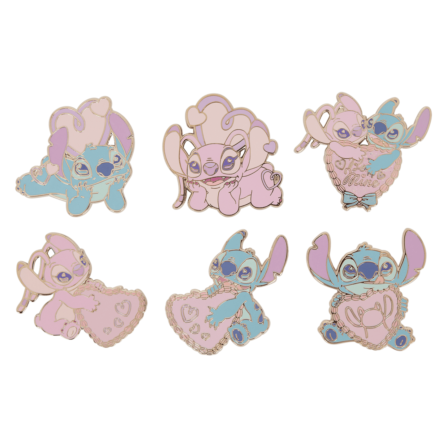 Loungefly x Disney Lilo & Stitch Angel Hearts Blind Box Mystery Pin - GeekCore