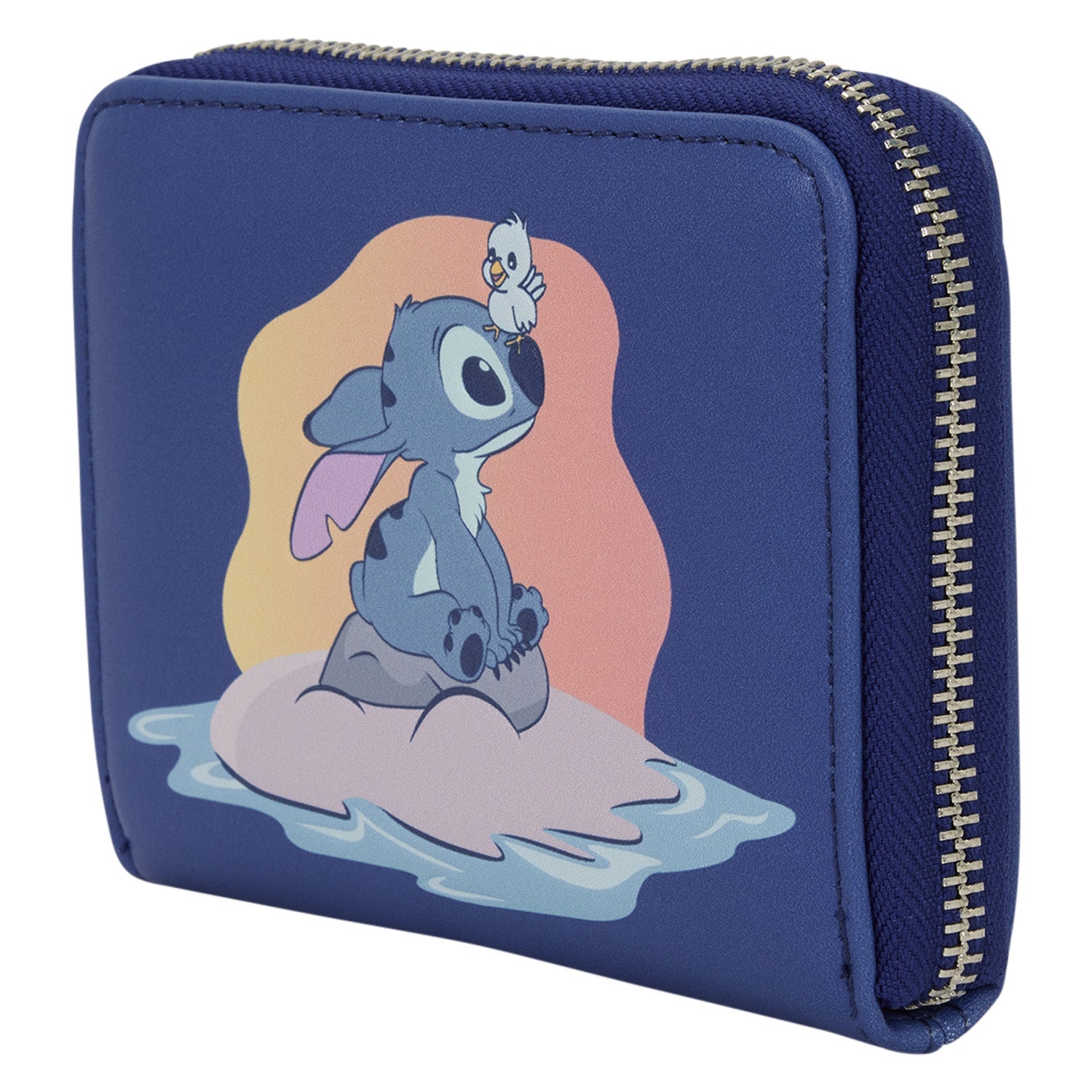 Loungefly x Disney Lilo & Stitch Minimal Sitting on Rock with Bird Zip - Around Wallet - GeekCore