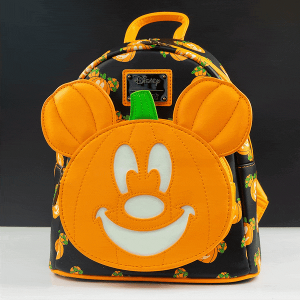 disney mickey mouse jack-o-lantern mini-backpack Loungefly x Disney Mick-O-Lantern Pumpkin Mini Backpack – GeekCore