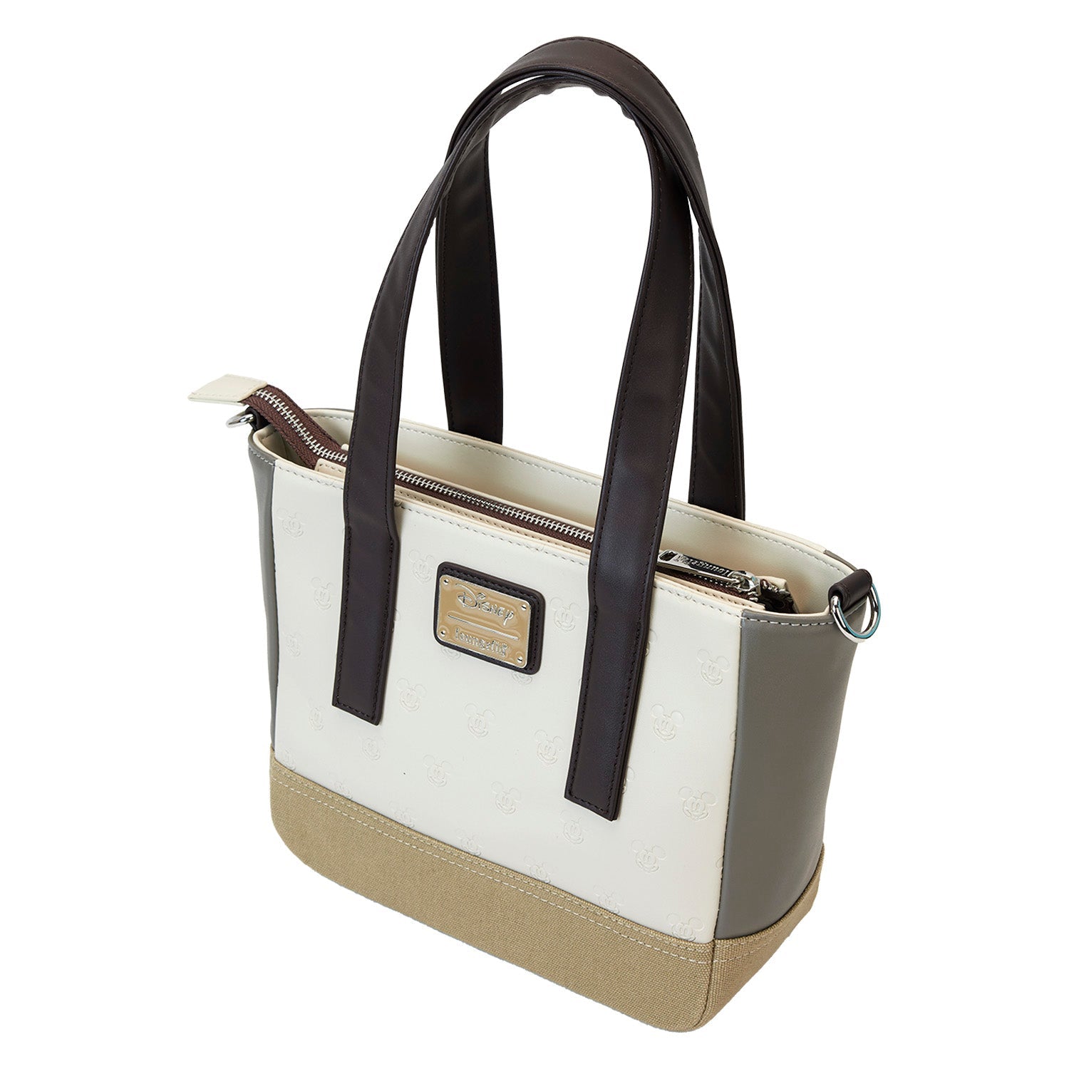 Loungefly x Disney Mickey And Friends Faux Leather And Canvas Mini Tote Bag - GeekCore