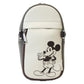 Loungefly x Disney Mickey And Friends Faux Leather And Canvas Water Bottle Crossbody Bag - GeekCore