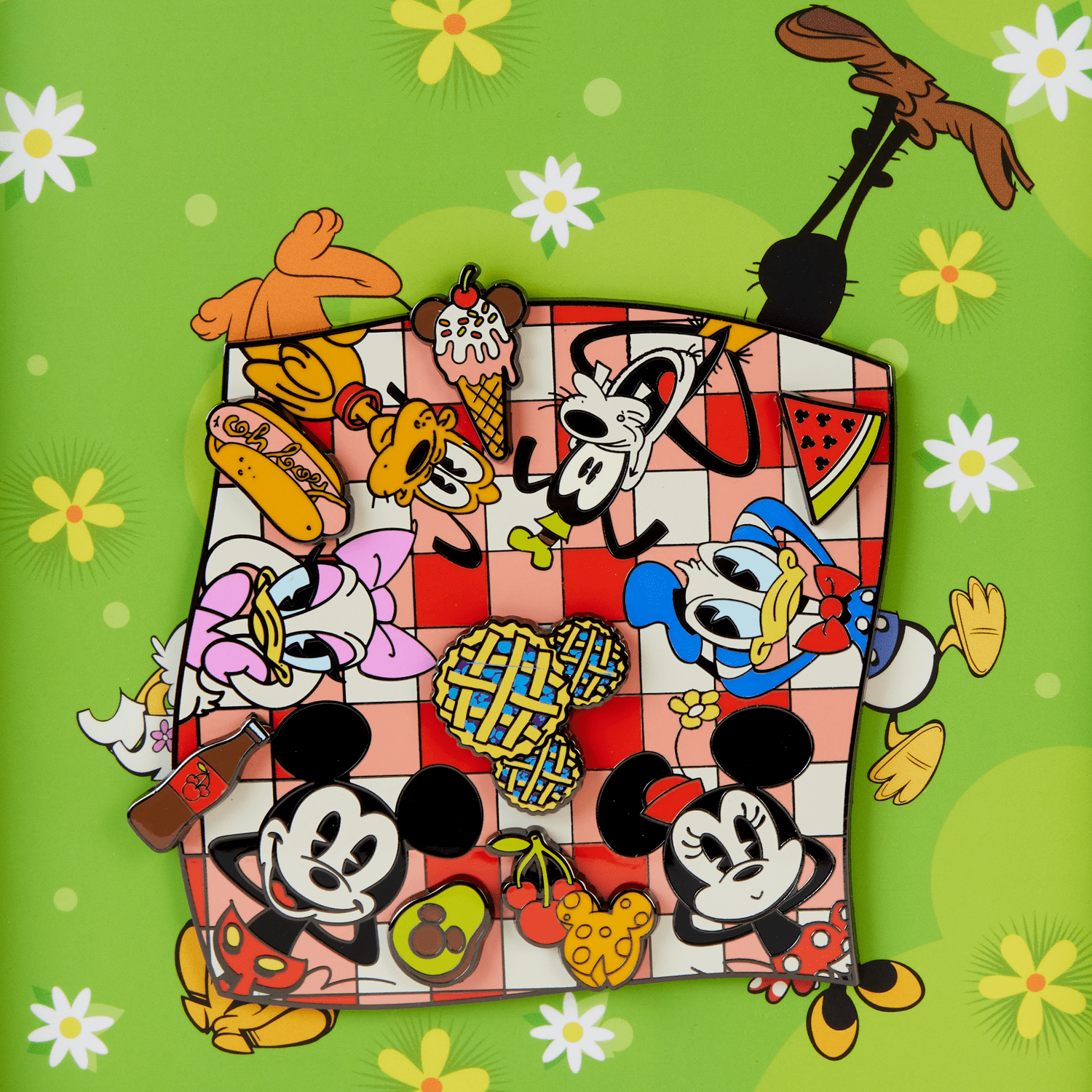 Loungefly x Disney Mickey and Friends Picnic 3 Inch Pin - GeekCore