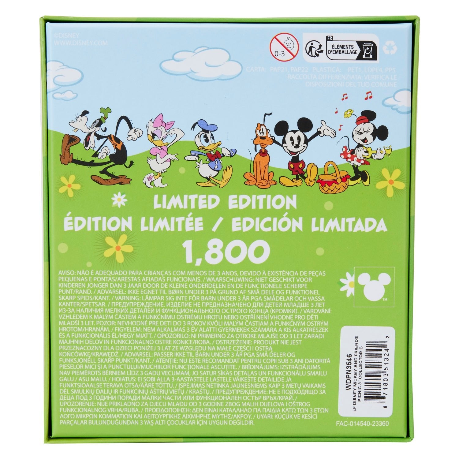 Loungefly x Disney Mickey and Friends Picnic 3 Inch Pin - GeekCore