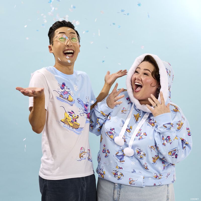 Loungefly x Disney Mickey And Friends Winter Wonderland Tee Shirt - GeekCore