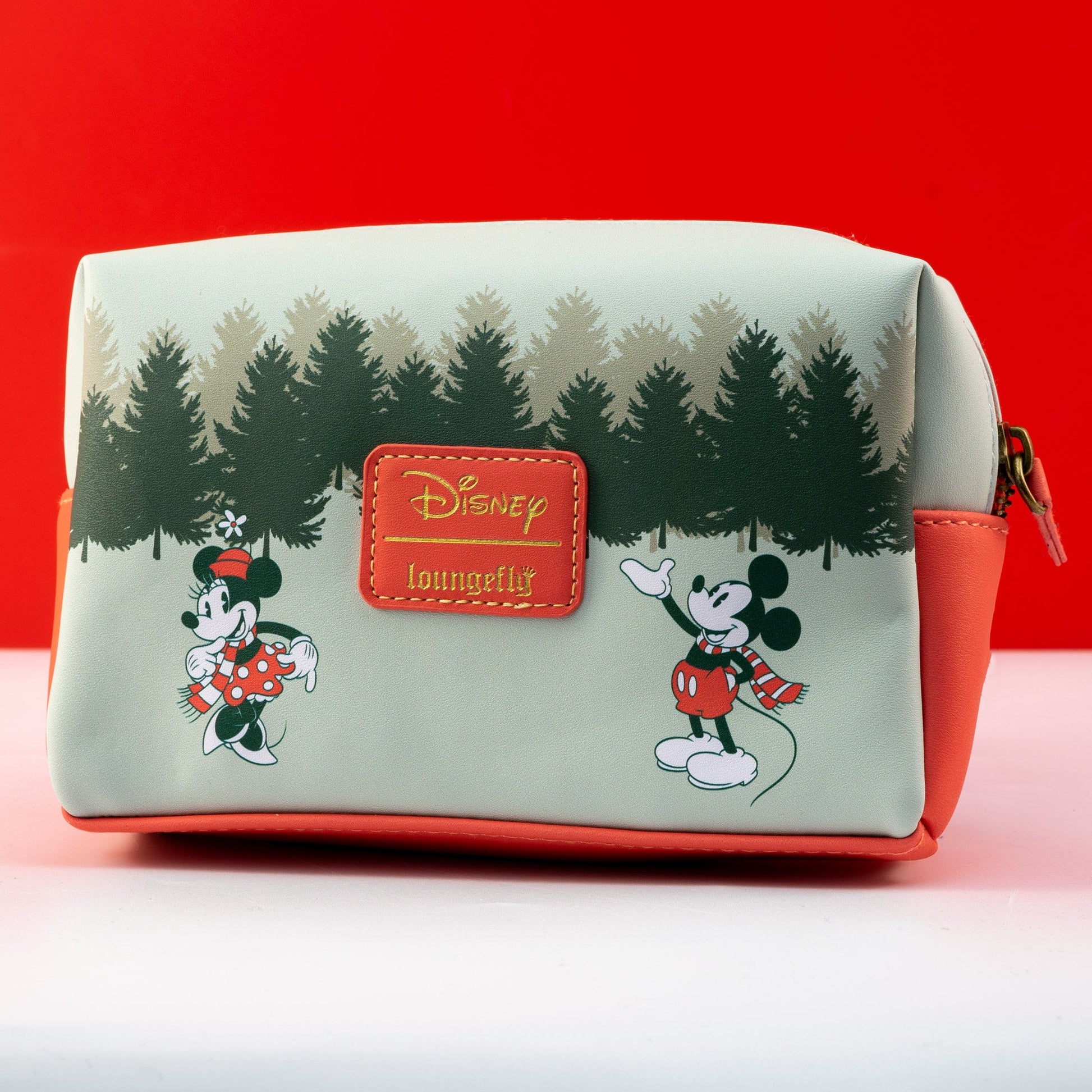 Loungefly x Disney Mickey and Minnie Mouse Christmas Cosmetics Bag - GeekCore