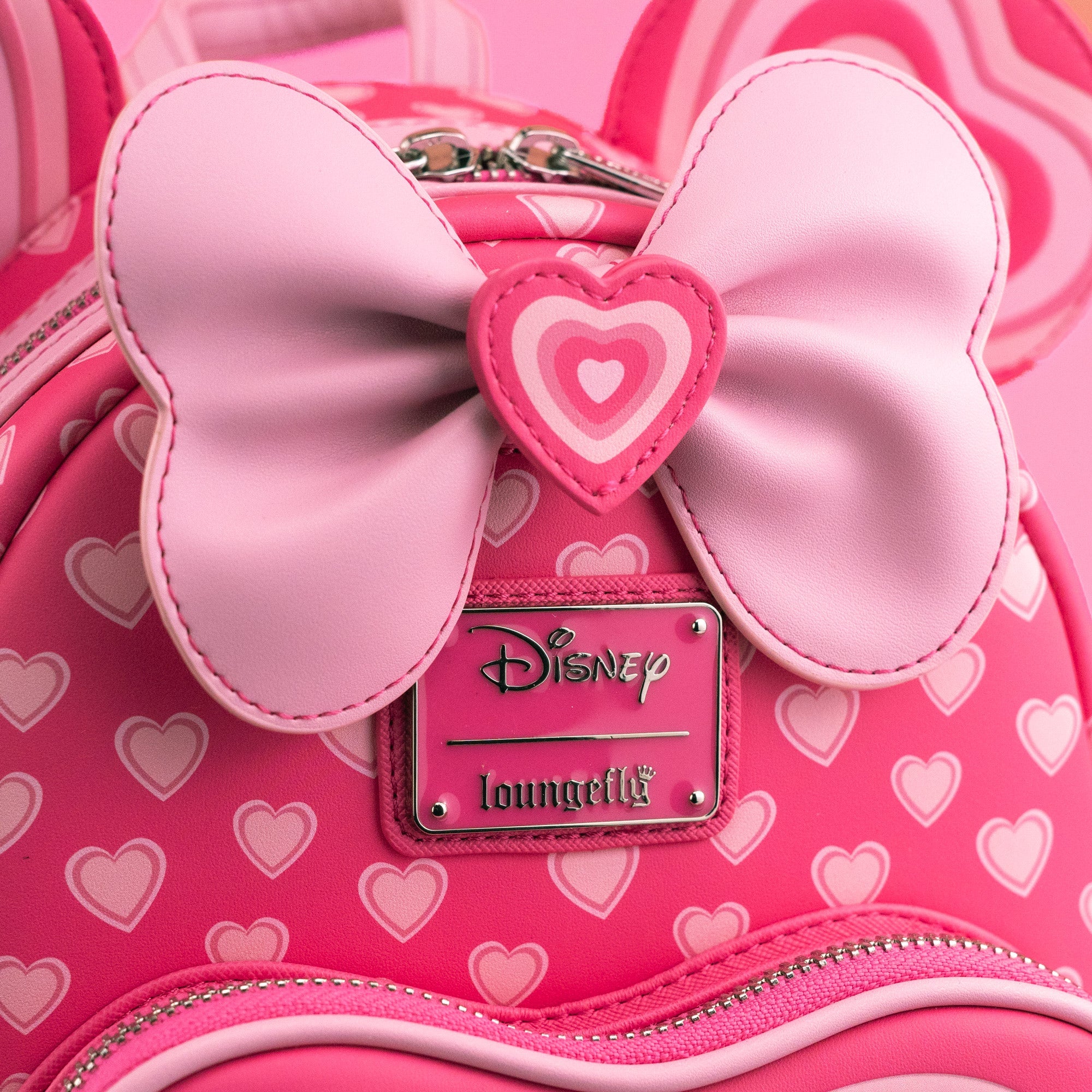 Loungefly x Disney Mickey and Minnie Pink Valentines Mini Backpack - GeekCore