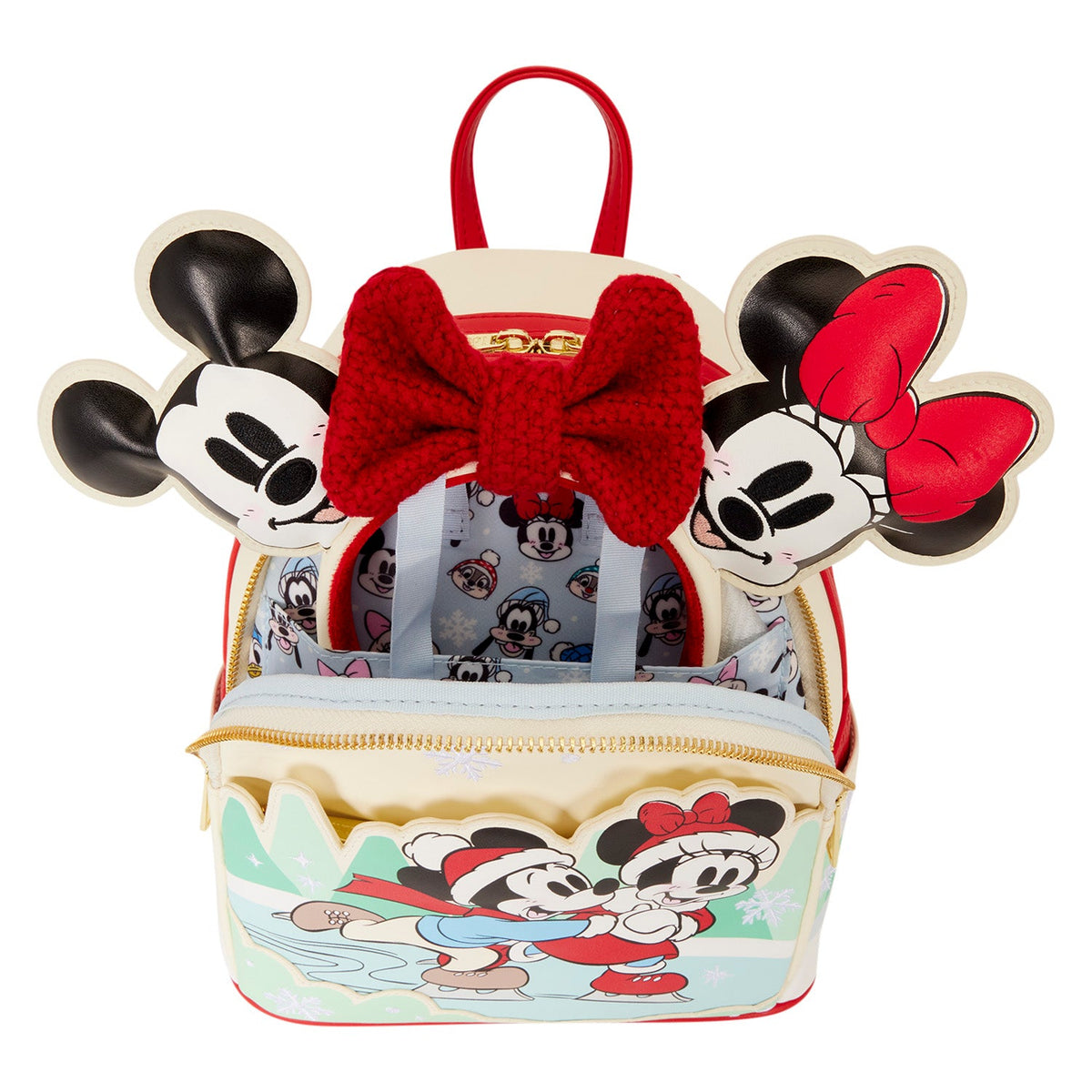 Loungefly x Disney Mickey & Friends Ice Skating Mini Backpack with Headband Holder - GeekCore