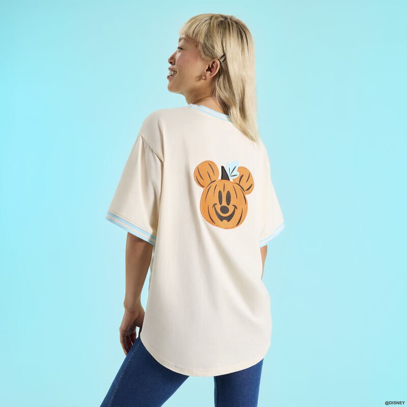 Loungefly x Disney Mickey & Friends Jack-o'-Lantern Glow Sporty Tee - GeekCore