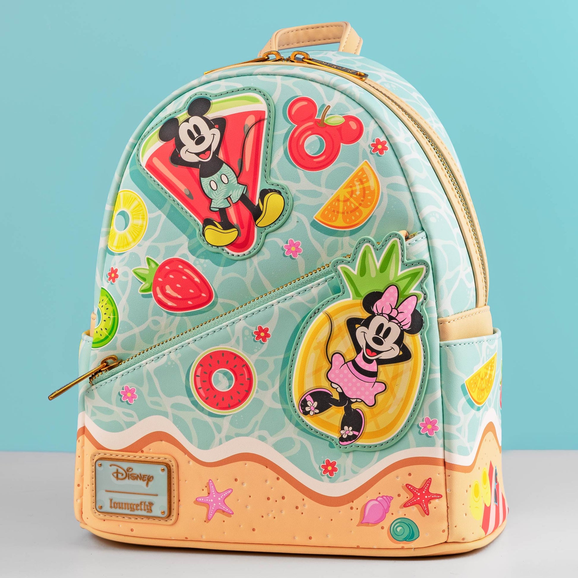 Loungefly x Disney Mickey & Minnie Beach Fun Mini Backpack - GeekCore
