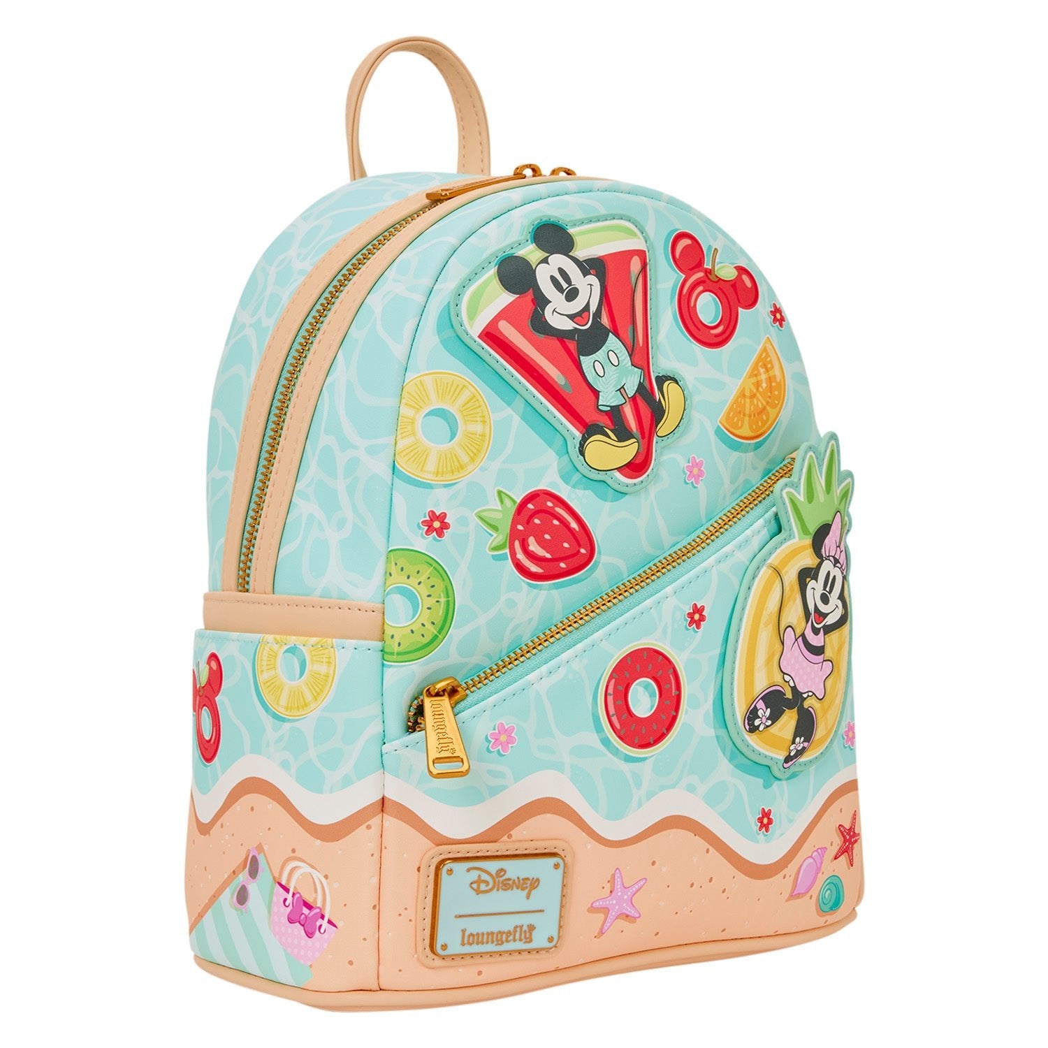 Loungefly x Disney Mickey & Minnie Beach Fun Mini Backpack - GeekCore