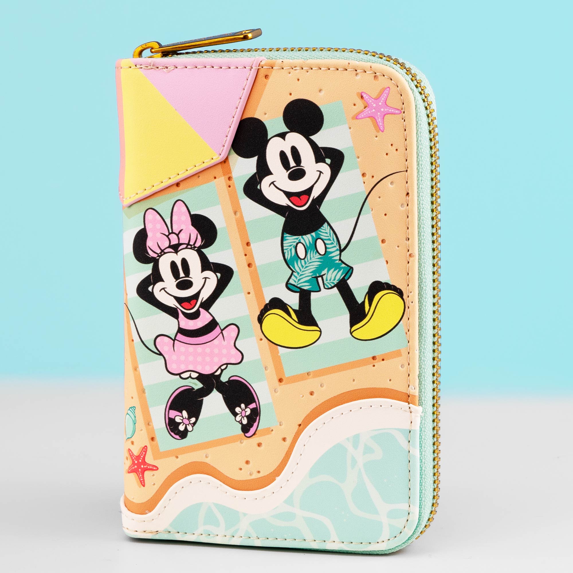 Loungefly x Disney Mickey & Minnie Beach Fun Zip Around Wallet - GeekCore