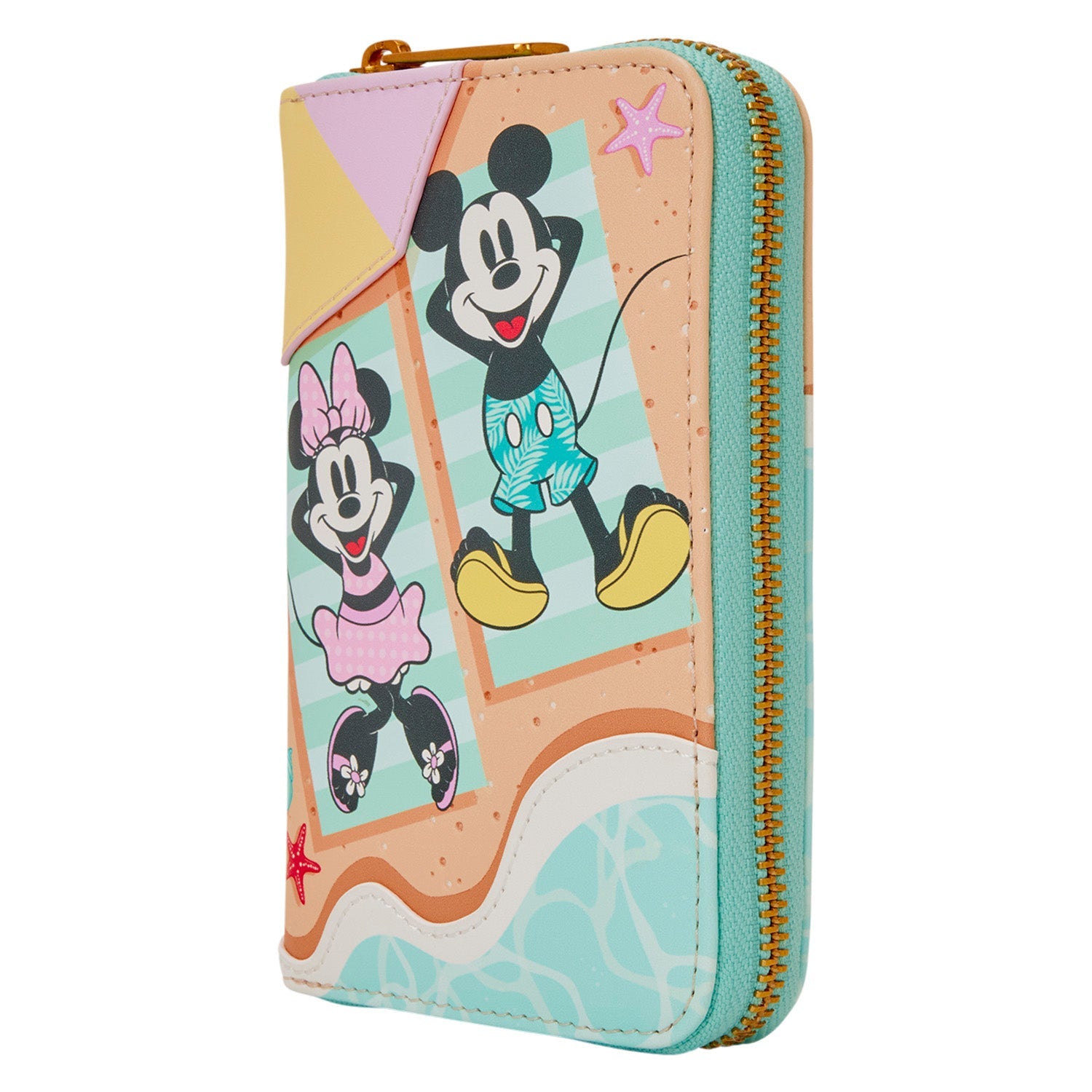 Loungefly x Disney Mickey & Minnie Beach Fun Zip Around Wallet - GeekCore