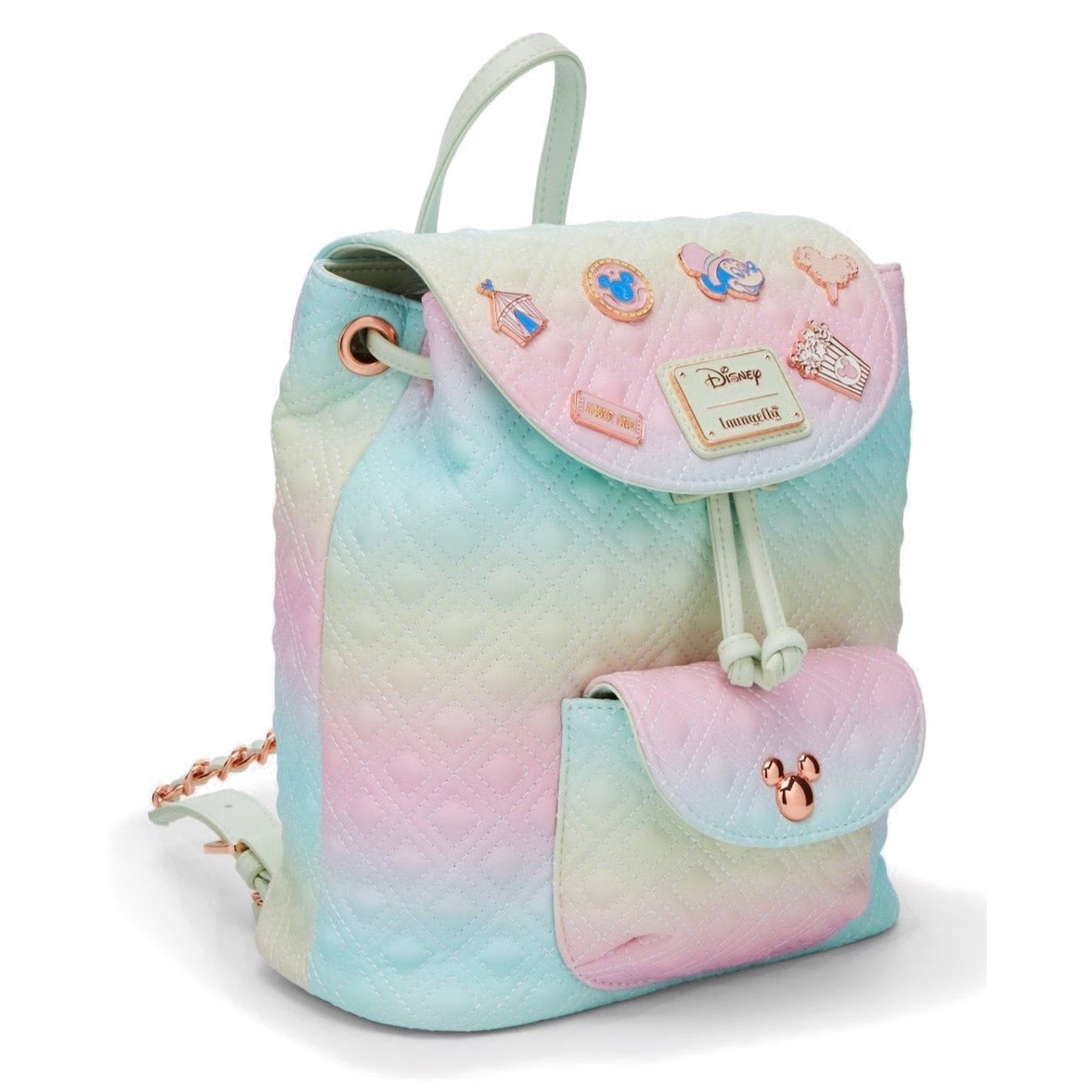 Loungefly x Disney Mickey Mouse Fairground Quilted Ombre Mini Backpack - GeekCore