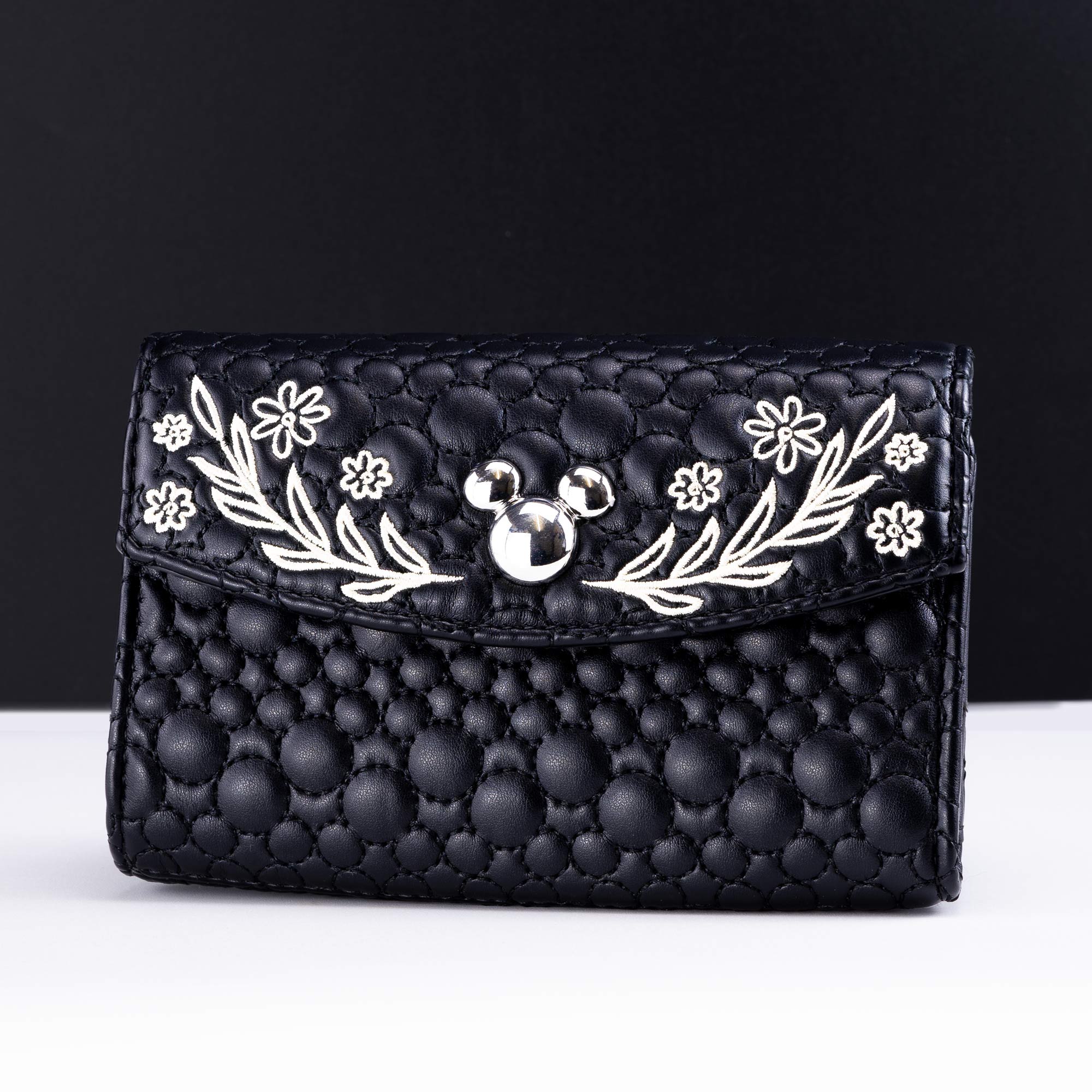 Loungefly x Disney Mickey Mouse Quilted Floral Flap Wallet - GeekCore