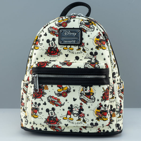 art mini backpack Loungefly x Disney Mickey Mouse Tattoo Art Mini Backpack – GeekCore