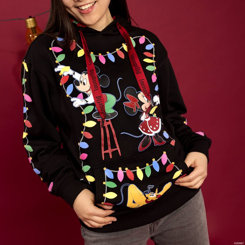 Loungefly x Disney Mickey's Light Up Decorations Hooded Sweatshirt - GeekCore