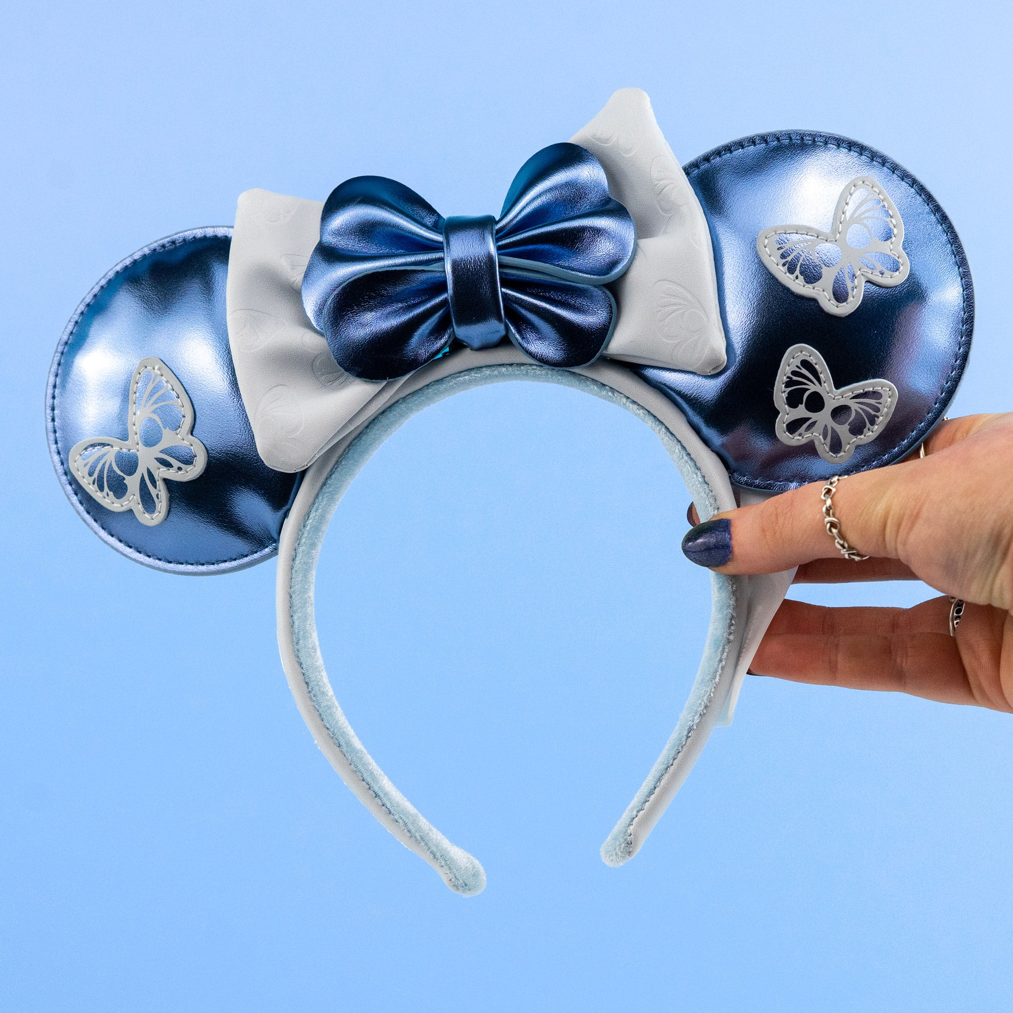 Loungefly x Disney Minnie Mouse Blue Butterfly Headband - GeekCore
