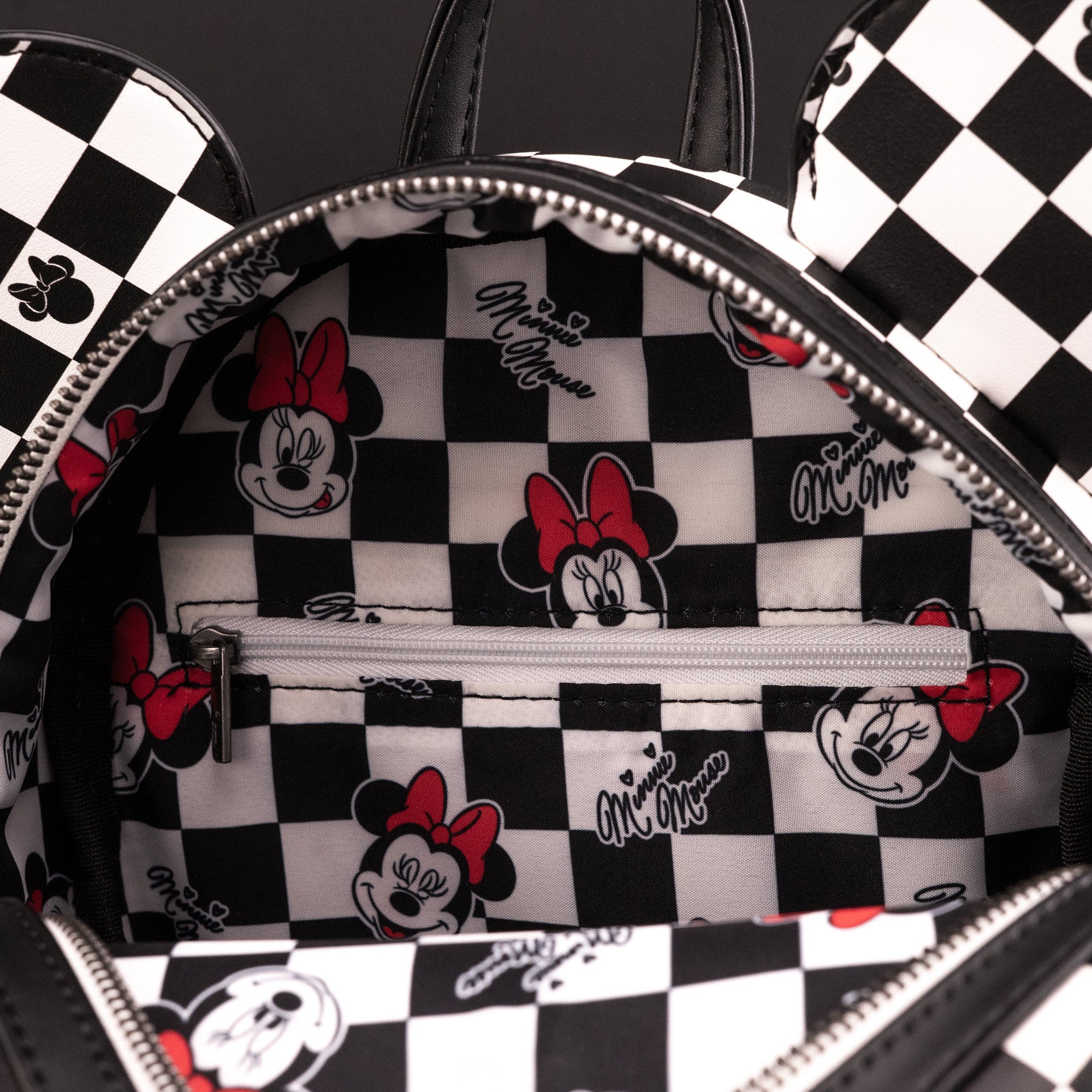 Loungefly x Disney Minnie Mouse Checkerboard Sequin Mini Backpack - GeekCore