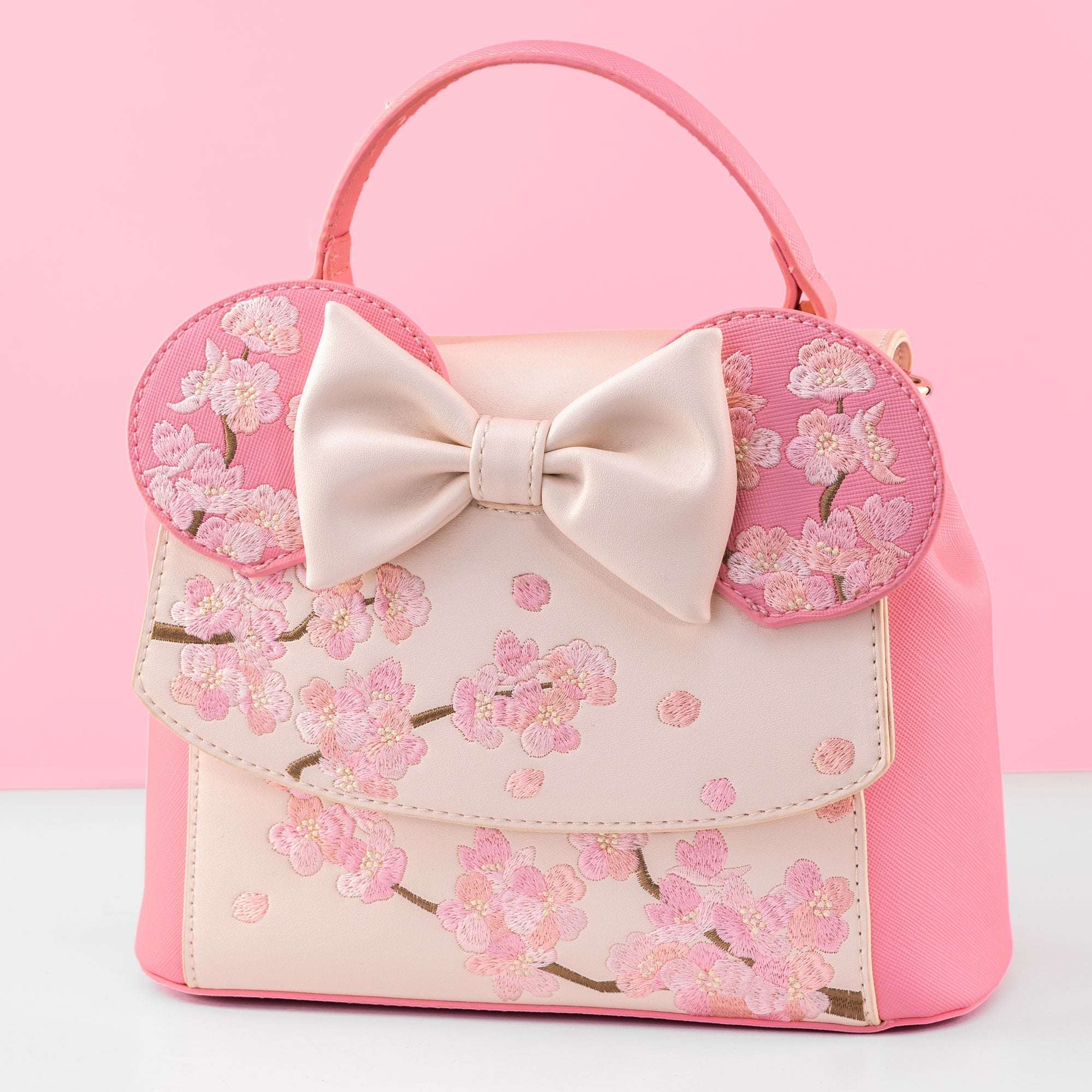 Loungefly x Disney Minnie Mouse Cherry Blossom Cosplay Crossbody Handb ...