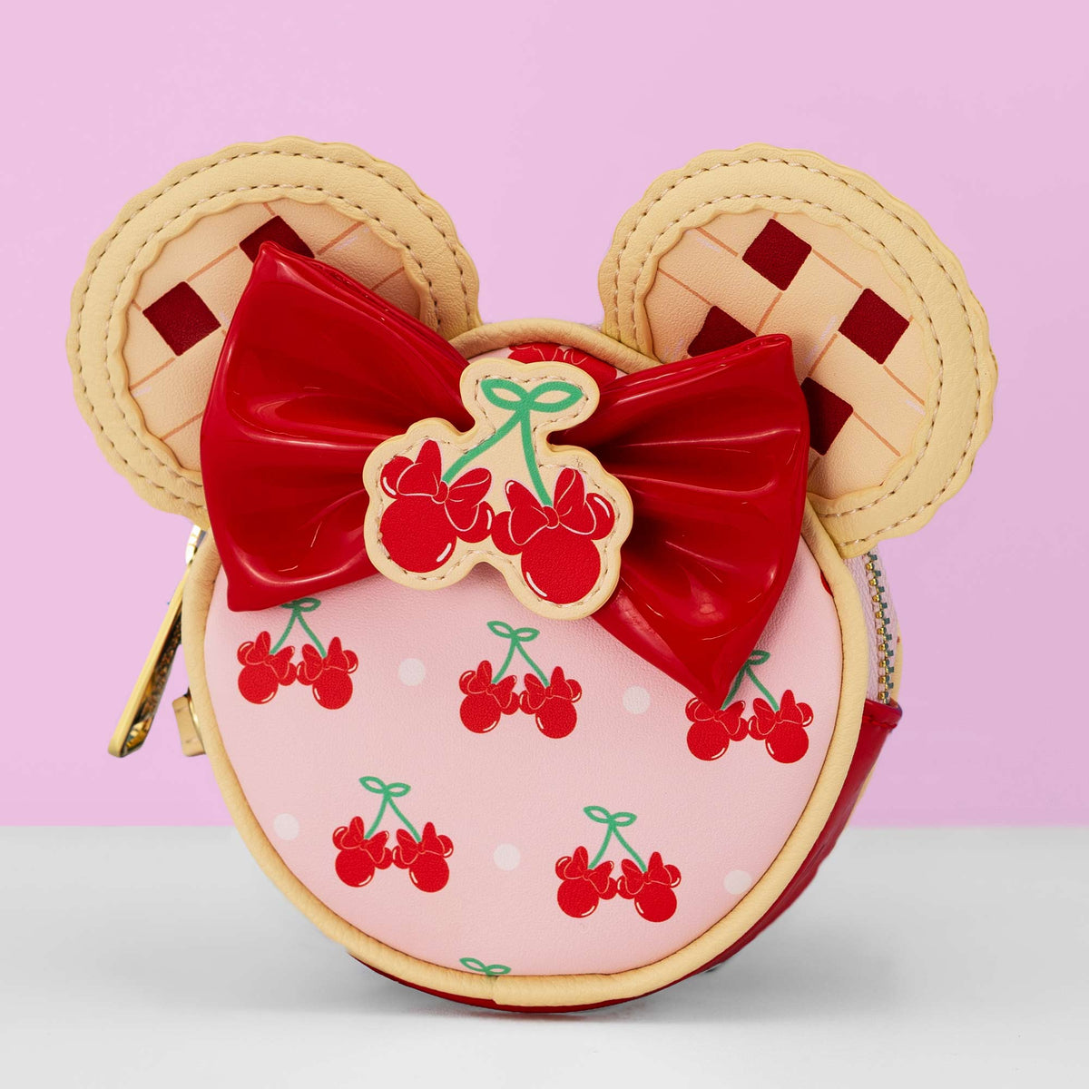 Loungefly x Disney Minnie Mouse Cherry Pie Ears Figural Coin Purse - GeekCore