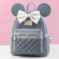 Loungefly x Disney Minnie Mouse Denim Quilted Mini Backpack - GeekCore