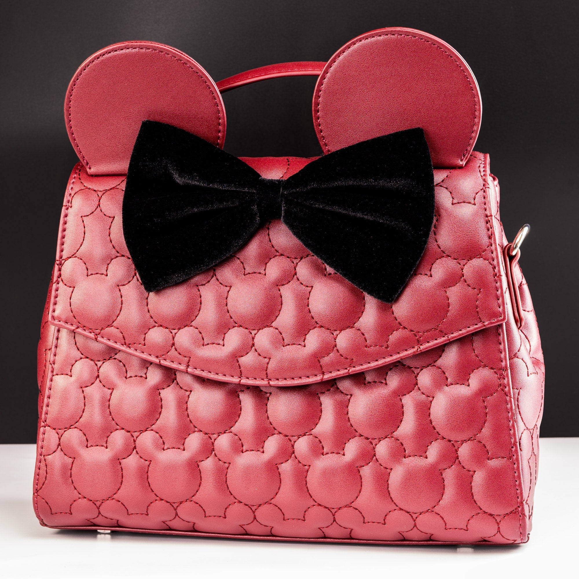 Loungefly x Disney Minnie Mouse Maroon Quilted Crossbody bag - GeekCore