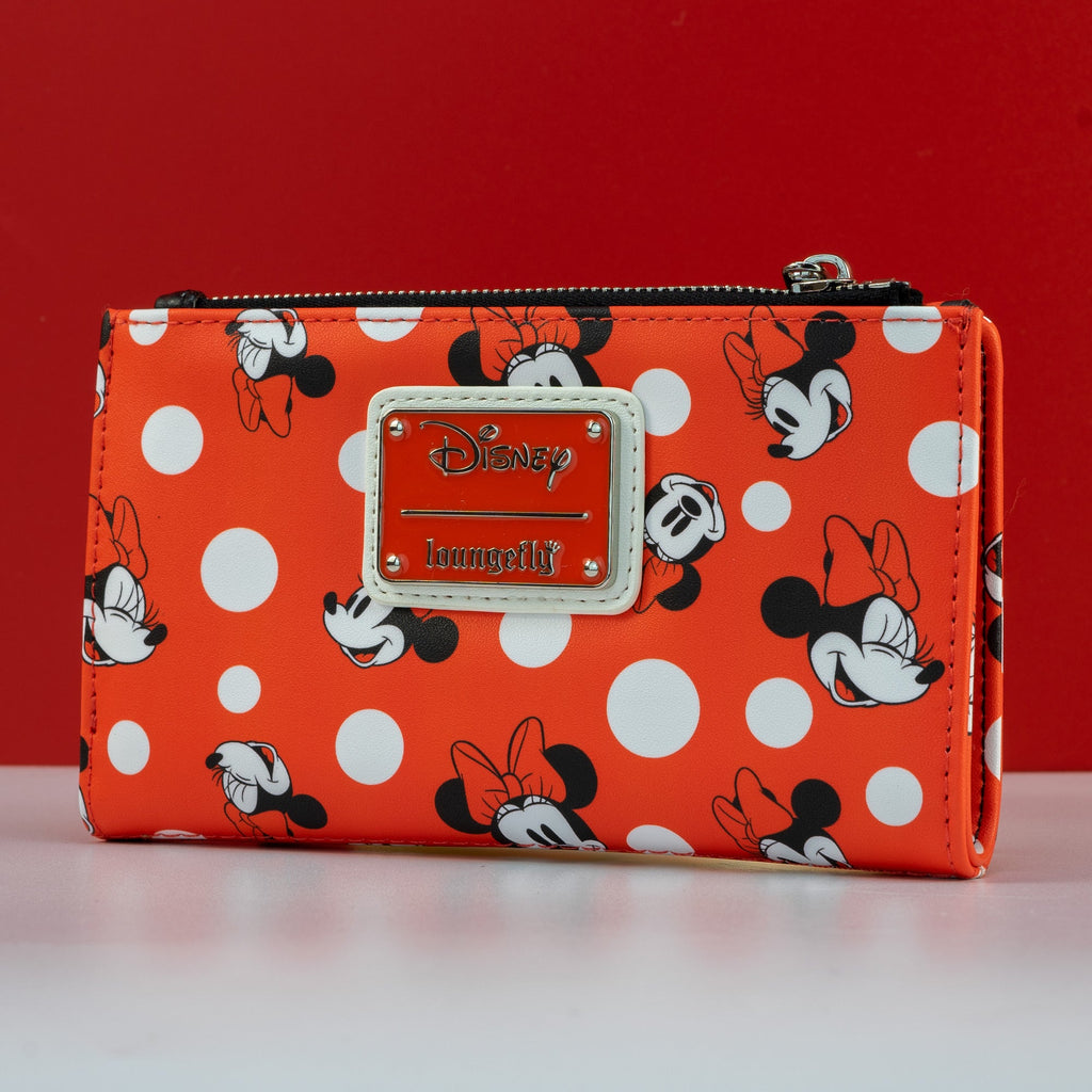 Loungefly x Disney Minnie Mouse Red Polka Dot AOP Purse - GeekCore