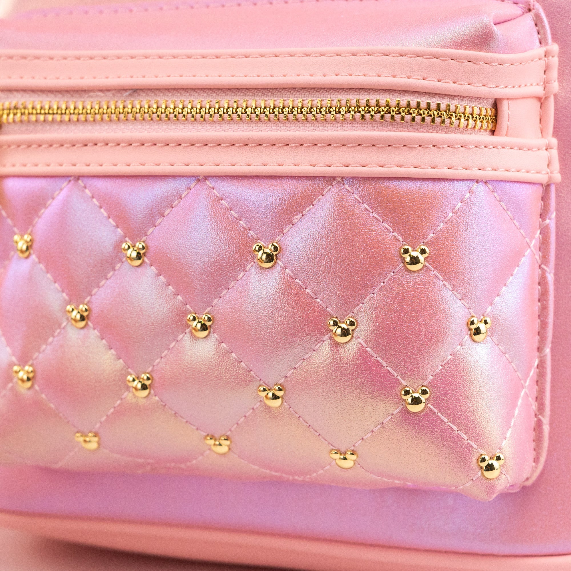 Loungefly x Disney Minnie Mouse Rose Iridescent Quilted Mini Backpack - GeekCore