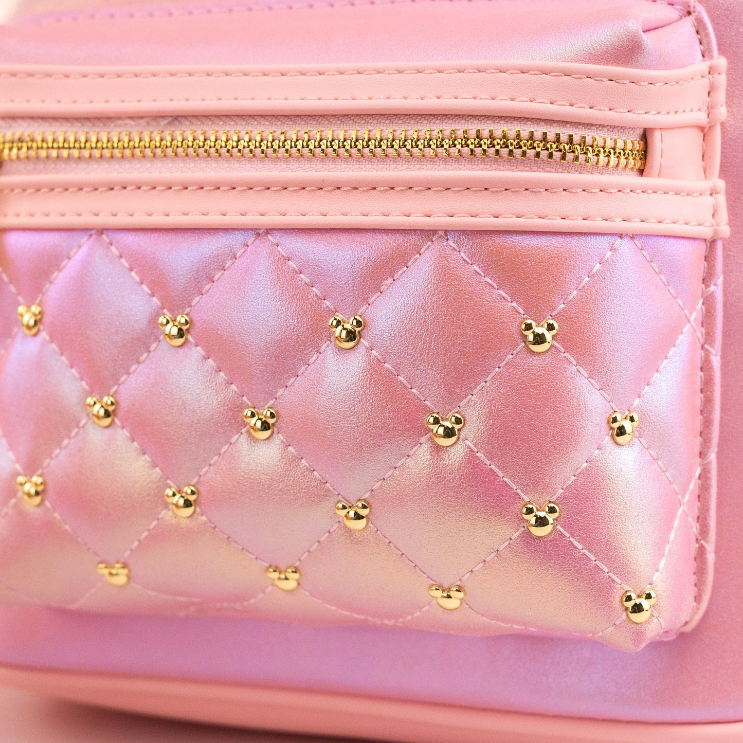 Loungefly x Disney Minnie Mouse Rose Iridescent Quilted Mini Backpack - GeekCore