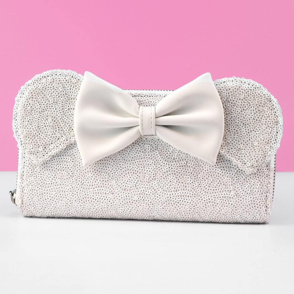 Loungefly x Disney Minnie Mouse Sequin Wedding Purse - GeekCore