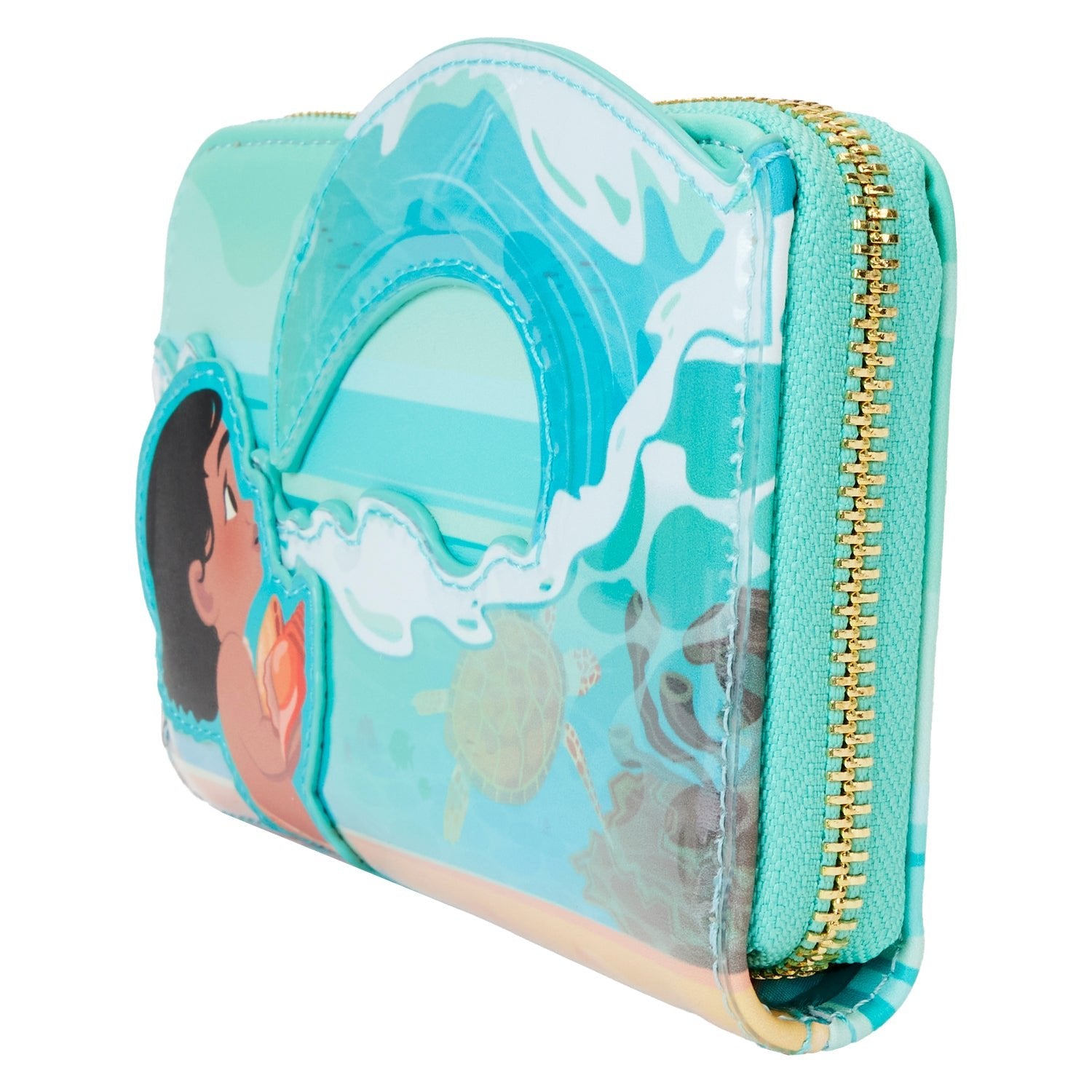 Loungefly x Disney Moana Ocean Waves Zip Around Wallet - GeekCore