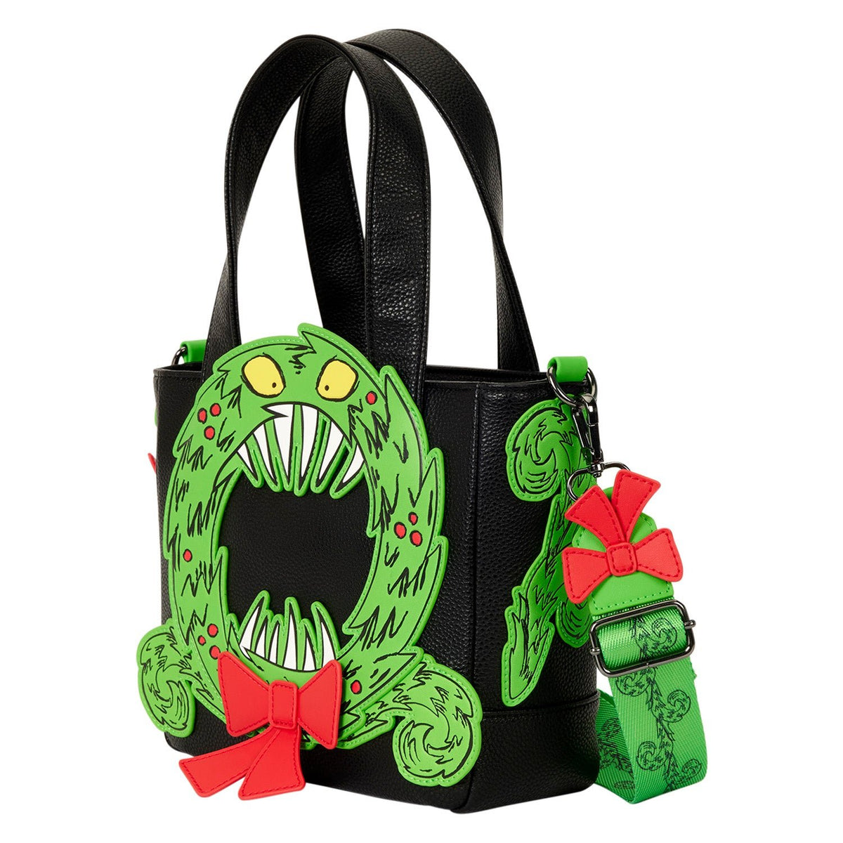 Loungefly x Disney Nightmare Before Christmas Man-Eating Wreath Mini Tote Crossbody Bag - GeekCore