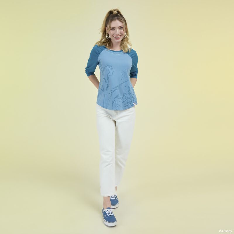 Loungefly x Disney Pinocchio Blue Fairy Shirred Raglan Tee - GeekCore