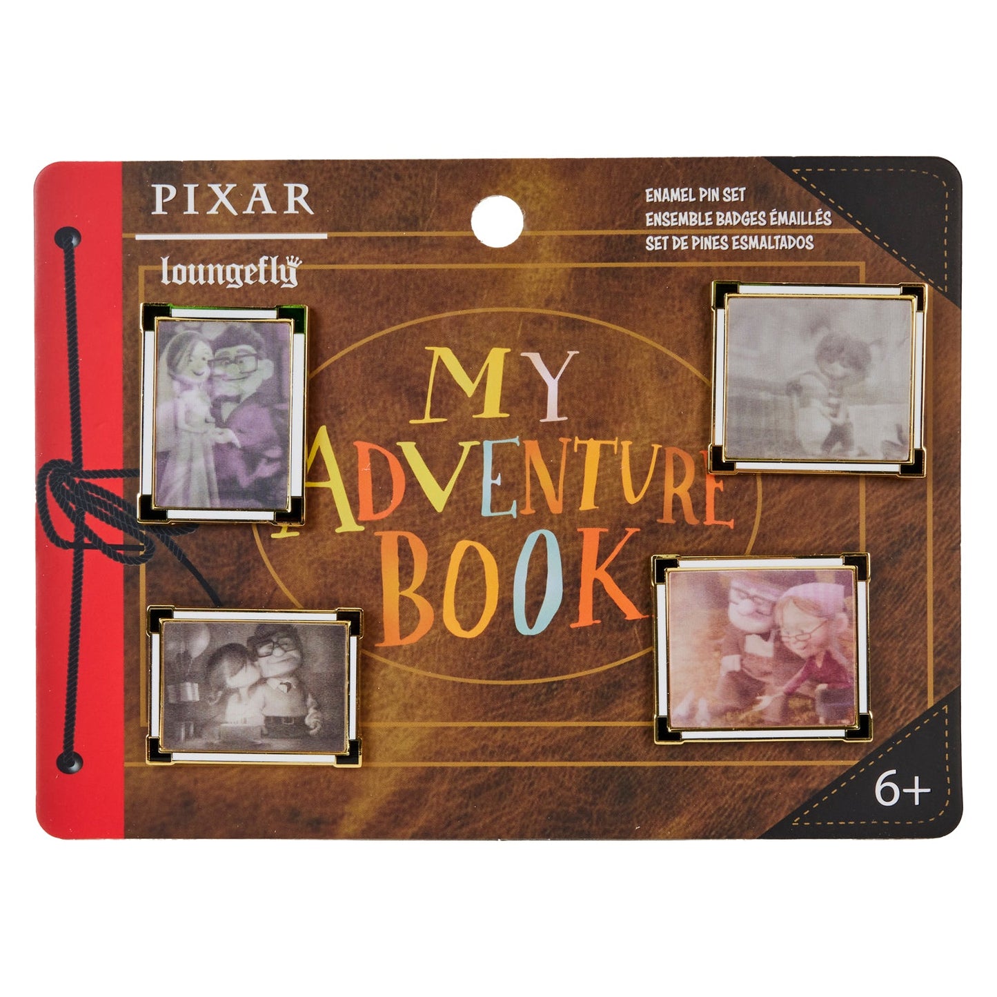 Loungefly x Disney Pixar 15th Anniversary Adventure Book 4 Piece Pin Set - GeekCore