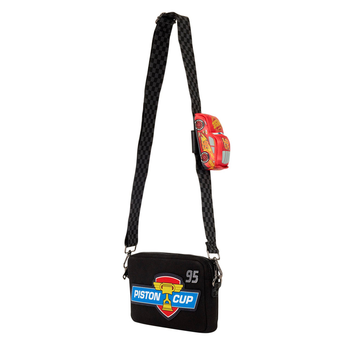 Loungefly x Disney Pixar Cars 20th Anniversary Piston Cup Sling Crossbody Bag - GeekCore