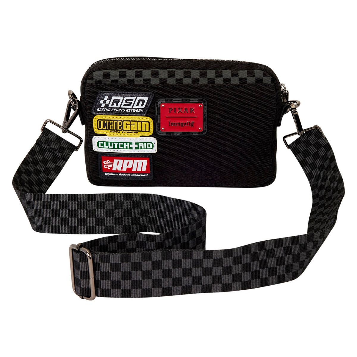 Loungefly x Disney Pixar Cars 20th Anniversary Piston Cup Sling Crossbody Bag - GeekCore