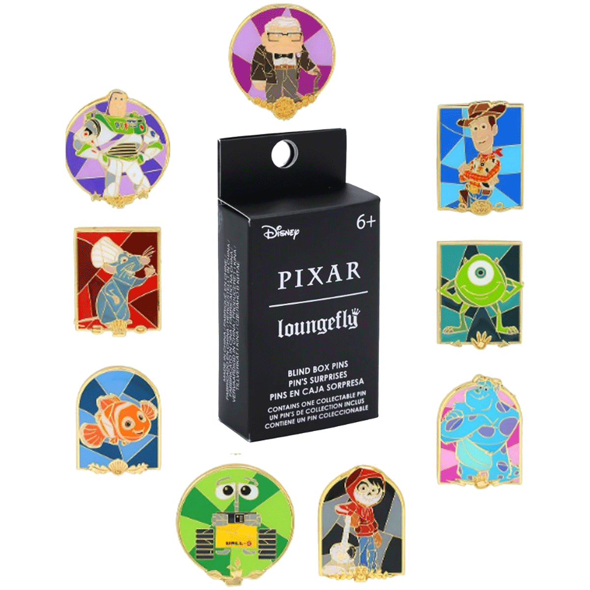 Loungefly x Disney Pixar Character Stained Glass Blind Box Mystery