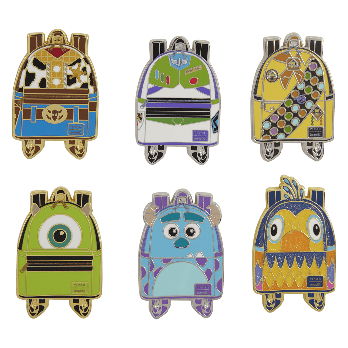 Loungefly x Disney Pixar Characters Mini Backpack Blind Box Mystery Pin - GeekCore