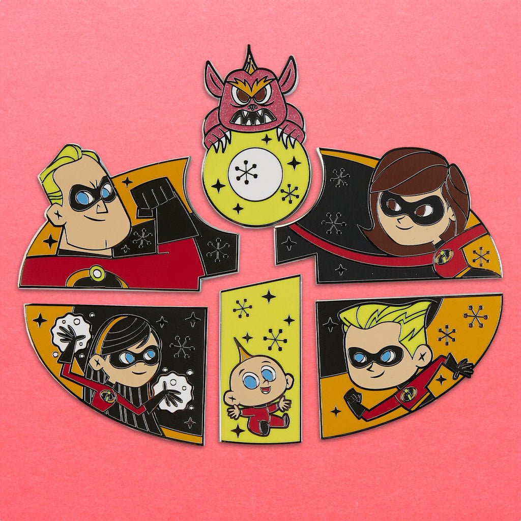 Loungefly x Disney Pixar The Incredibles Puzzle Piece Blind Box Mystery Pin - GeekCore
