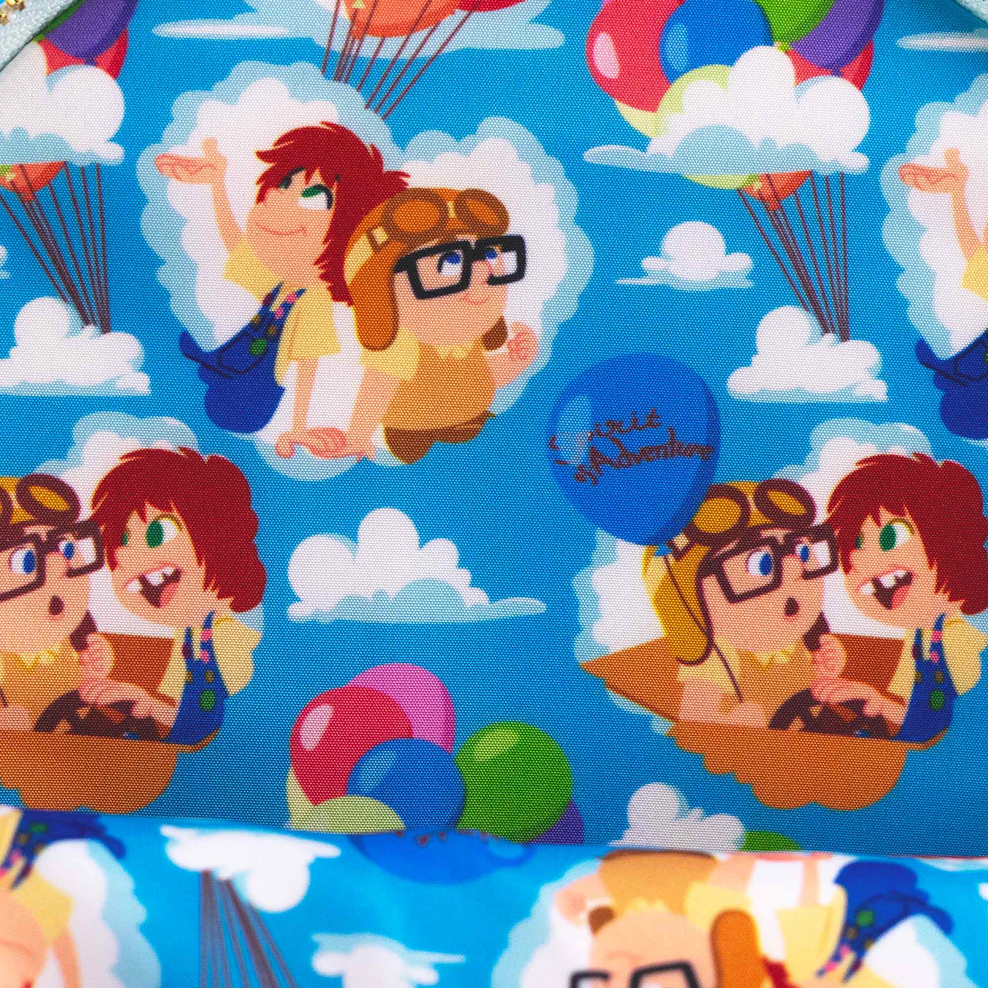 Loungefly x Disney Pixar Up Carl and Ellie Foil Hearts Balloons Mini Backpack With Coin Bag - GeekCore