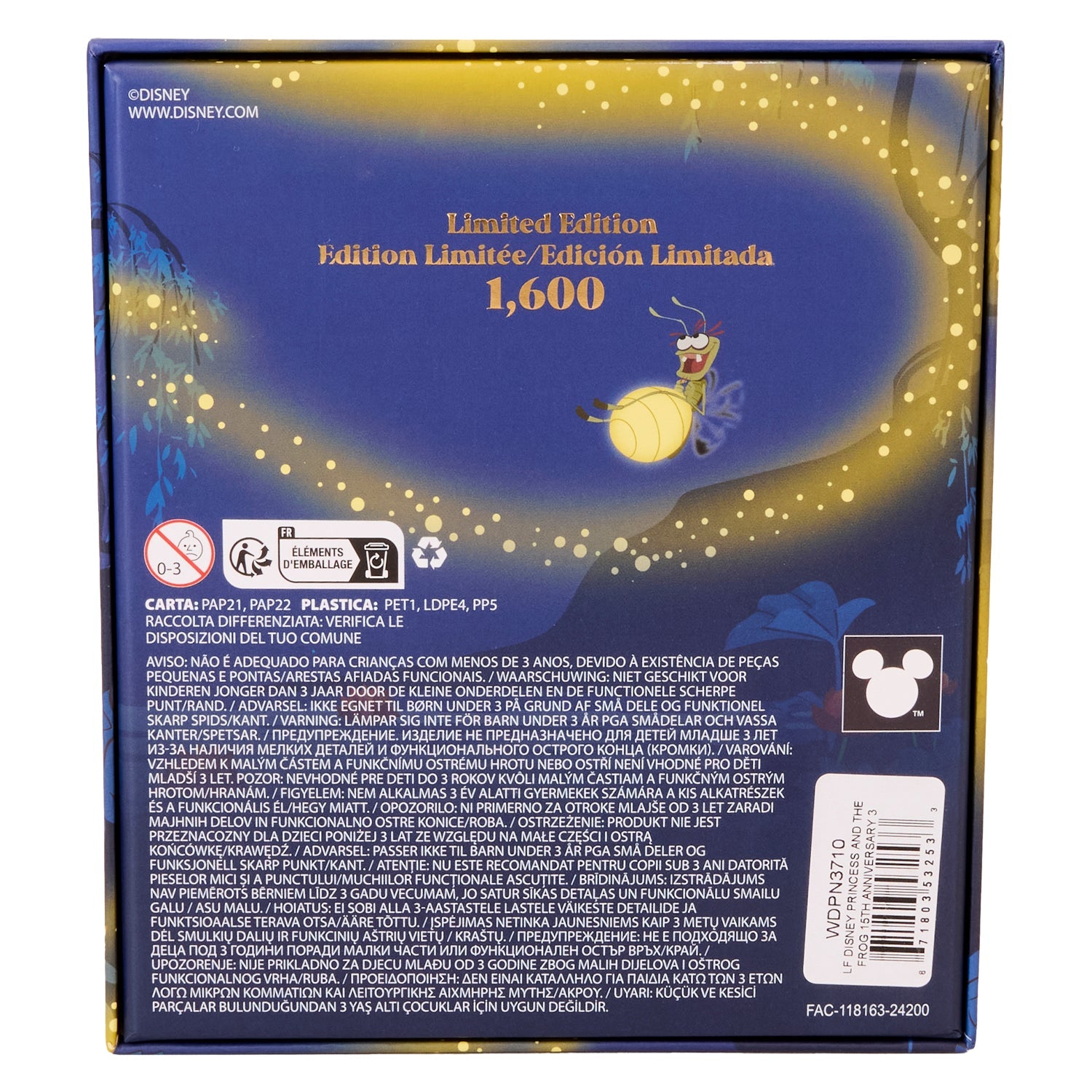 Loungefly x Disney Princess And The Frog 15th Anniversary 3" Collector Box Pin - GeekCore