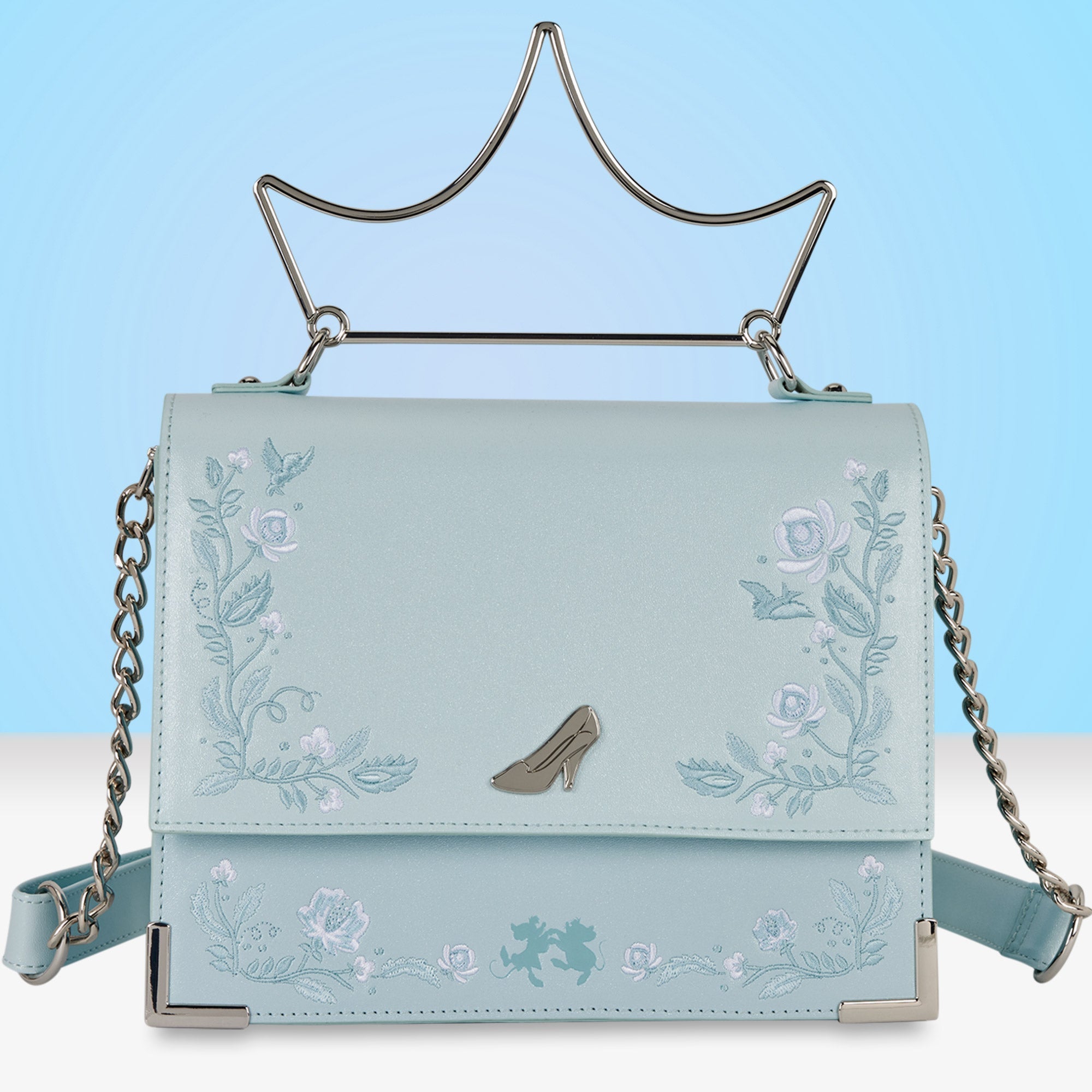 Loungefly x Disney Princess Cinderella Crown Handle Crossbody Bag - GeekCore