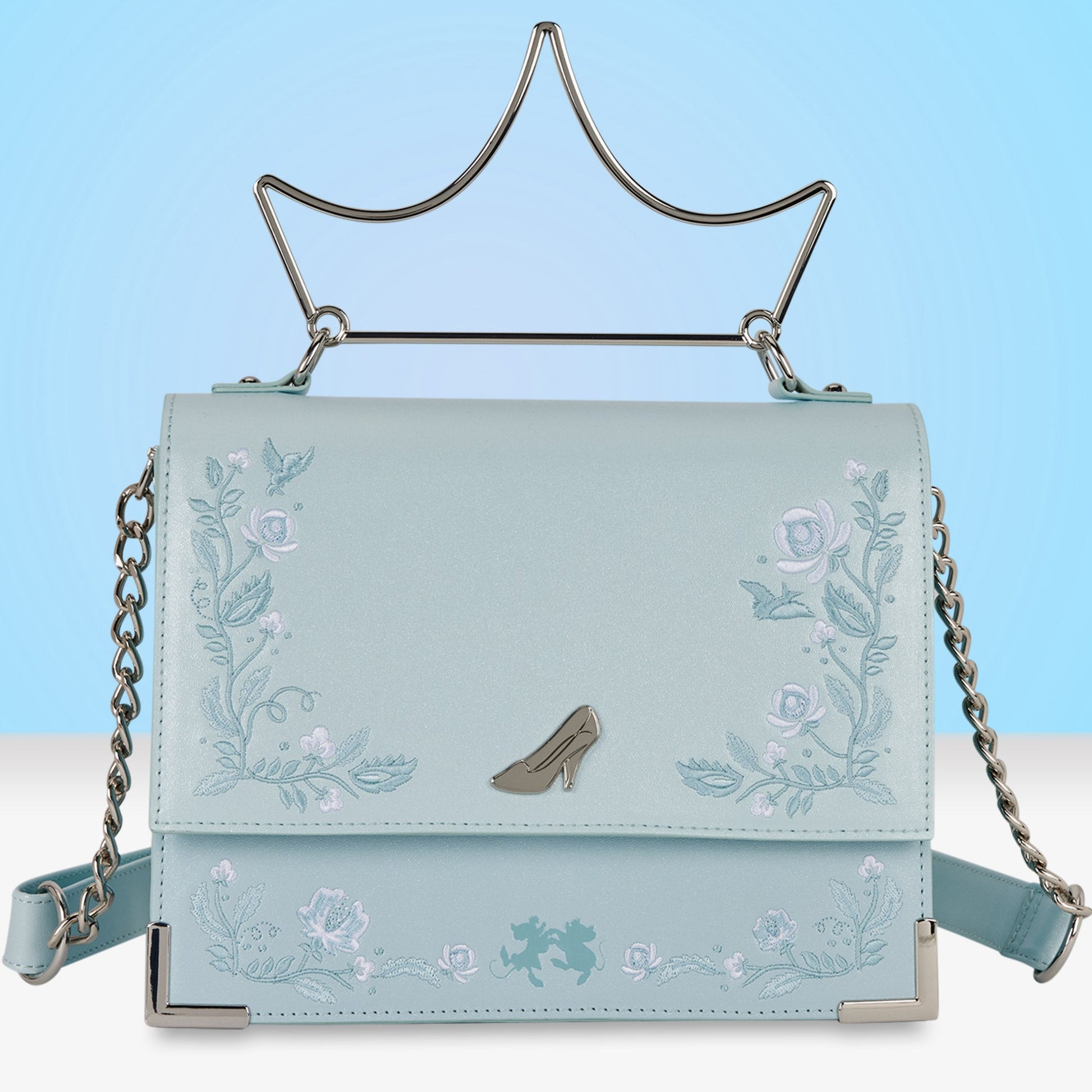 Loungefly x Disney Princess Cinderella Crown Handle Crossbody Bag - GeekCore